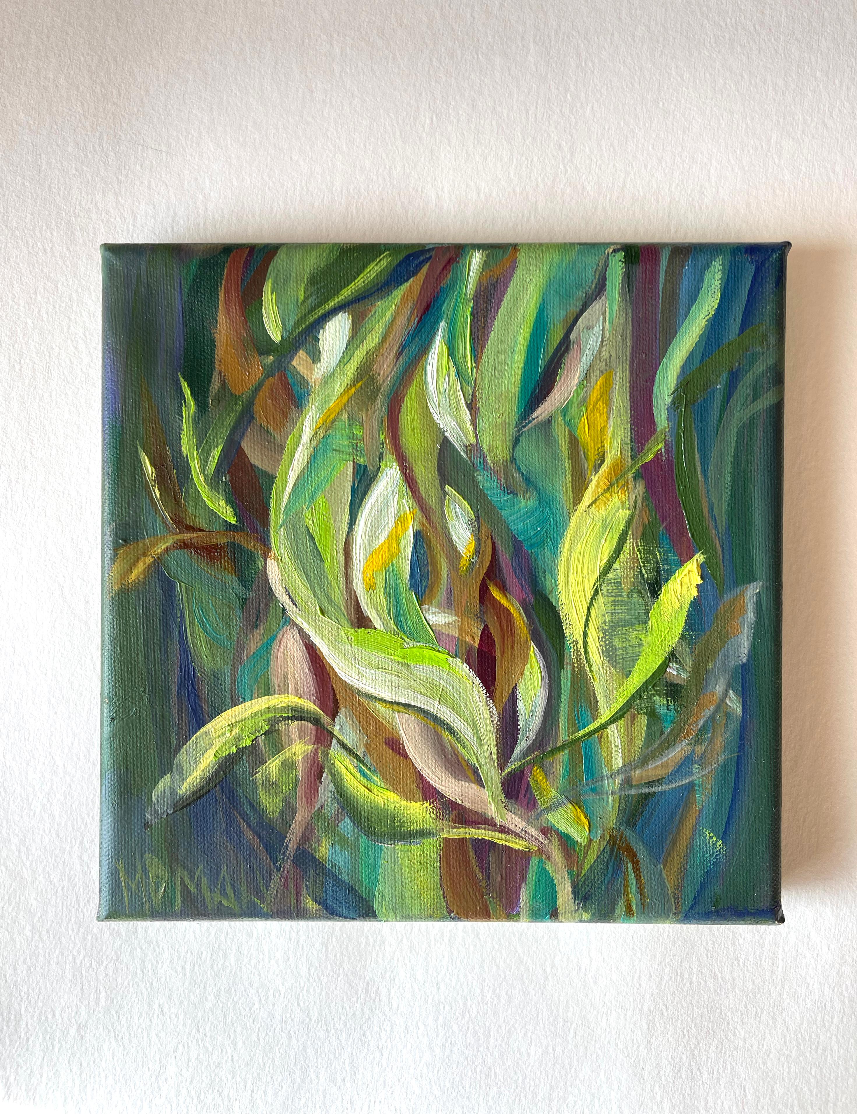 Fühlen. Abstraktes Ölgemälde (Grau), Abstract Painting, von Momalyu Liubov