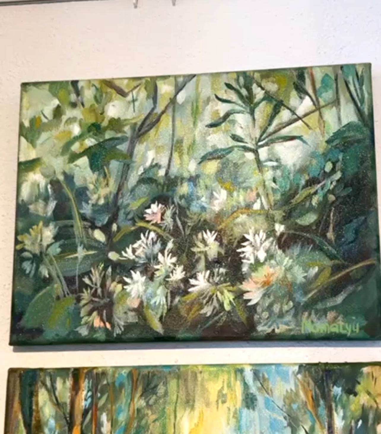 Freshness. Foliage green painting For Sale 1