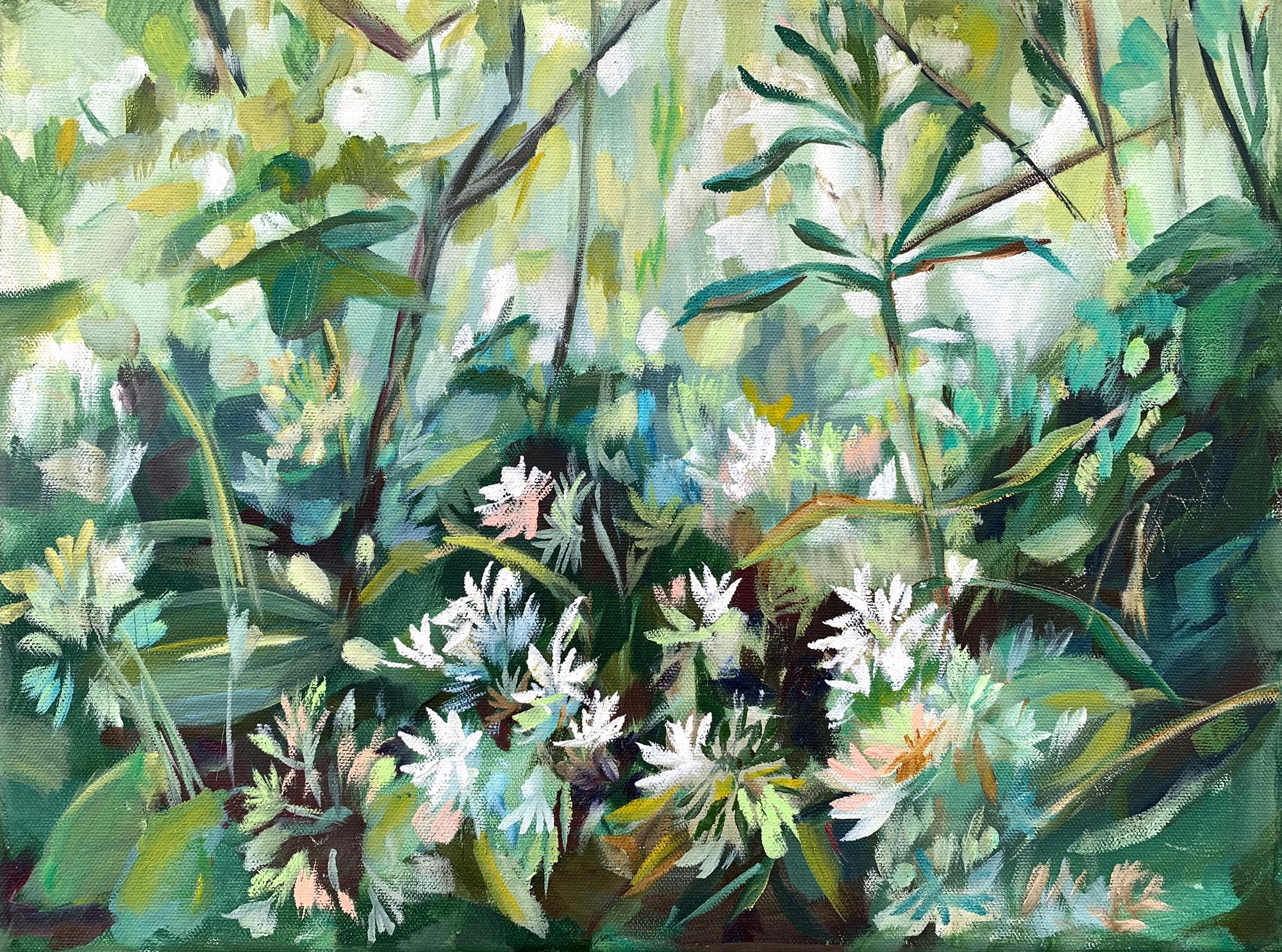 Freshness. Foliage green painting For Sale 3