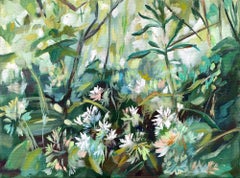 Freshness. Foliage green painting
