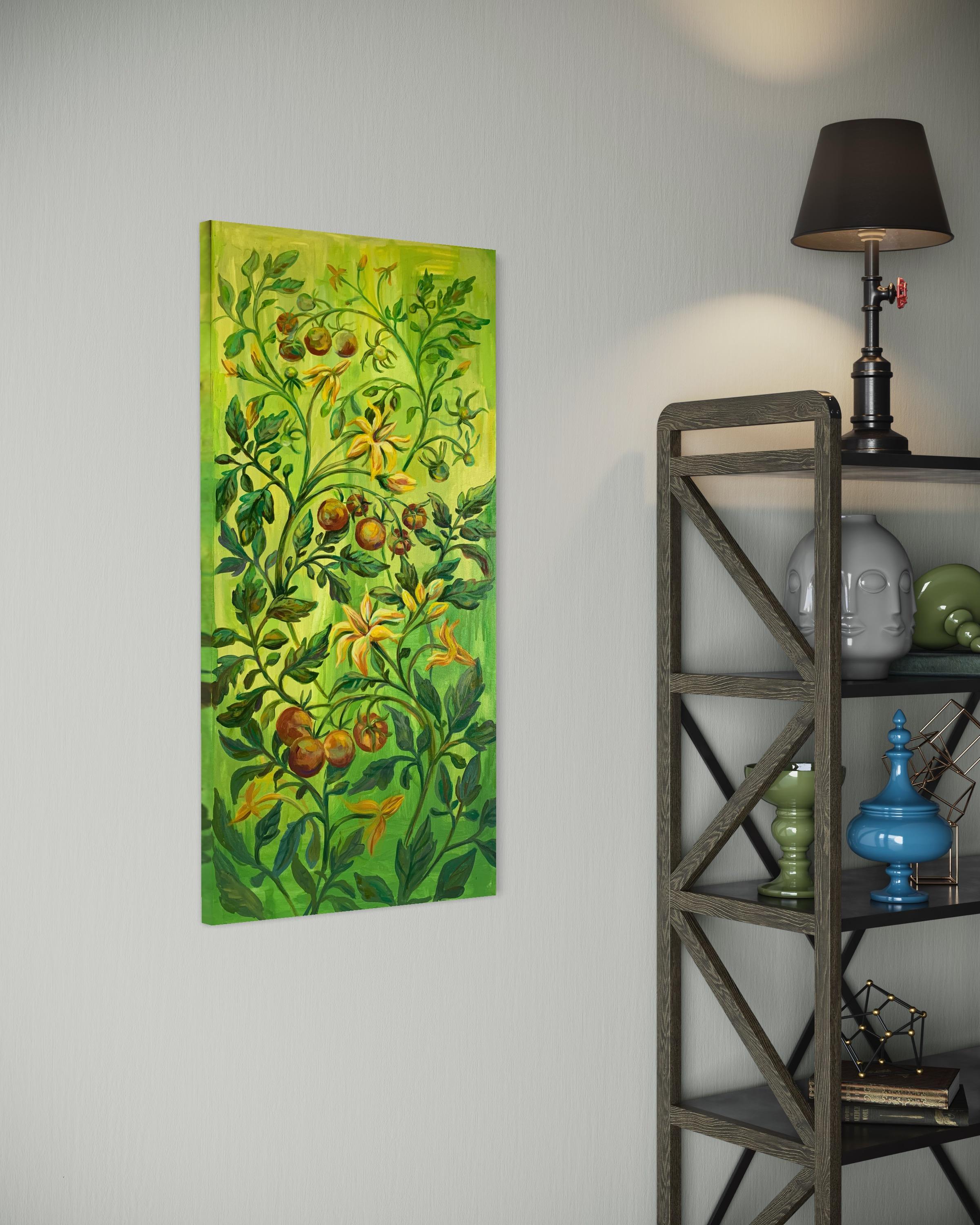 La gioia del giardiniere Edizione limitata STAMPA su tela Ornamento di verdure - Print Art Nouveau di Momalyu Liubov