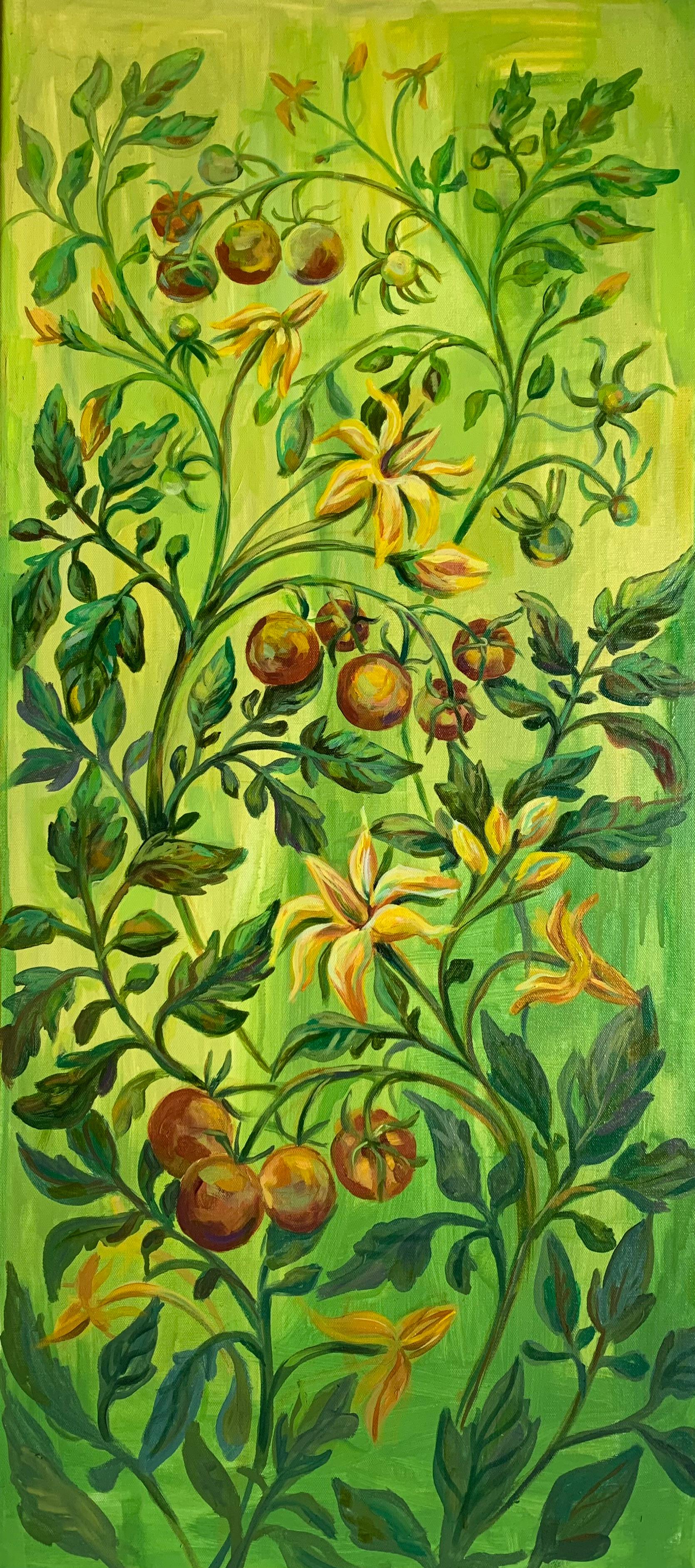 PRINT sur toile « Gardener's joy » en édition limitée Ornement de légumes - Art de Momalyu Liubov