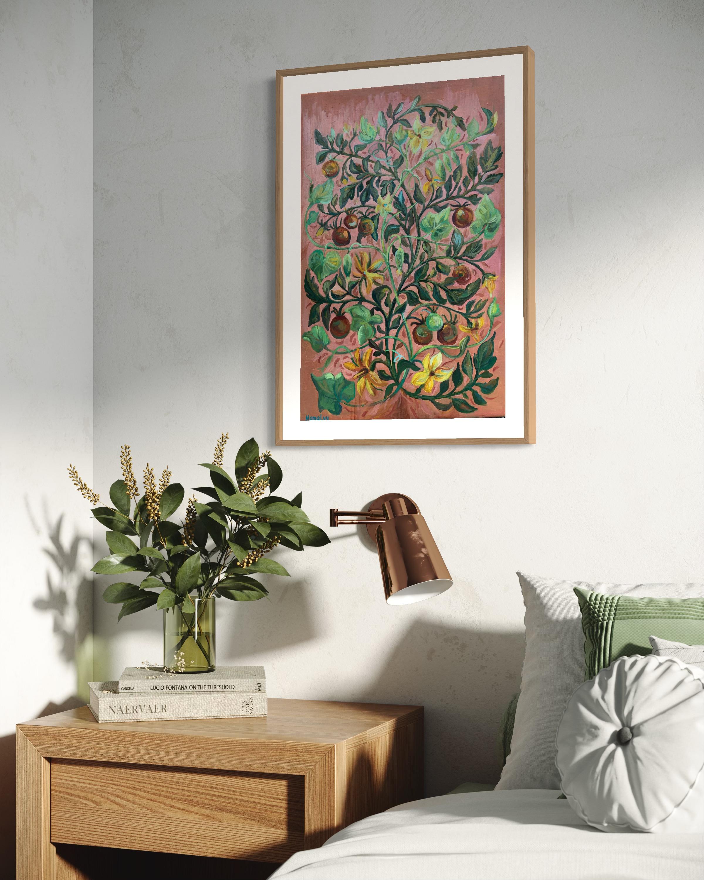 Grace of weaves -ornament of climbing plants. Limited edition PRINT , Giclee For Sale 2