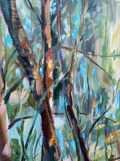 Illuminated by the Sun.  Forest Original painting