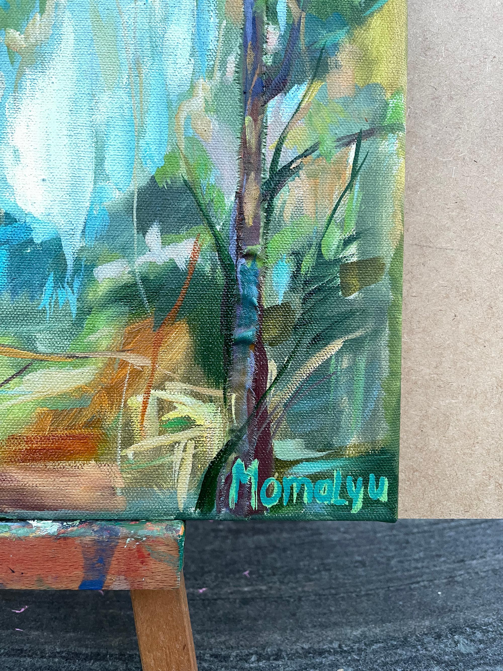 Illuminato dal sole.  Foresta Quadro originale - Painting Impressionismo di Momalyu Liubov