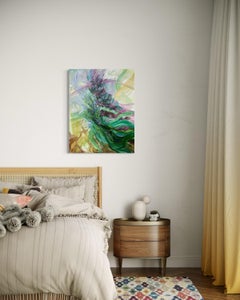 In the aroma  of Basil and Rosemary.  Foliage Original oil painting on canvas