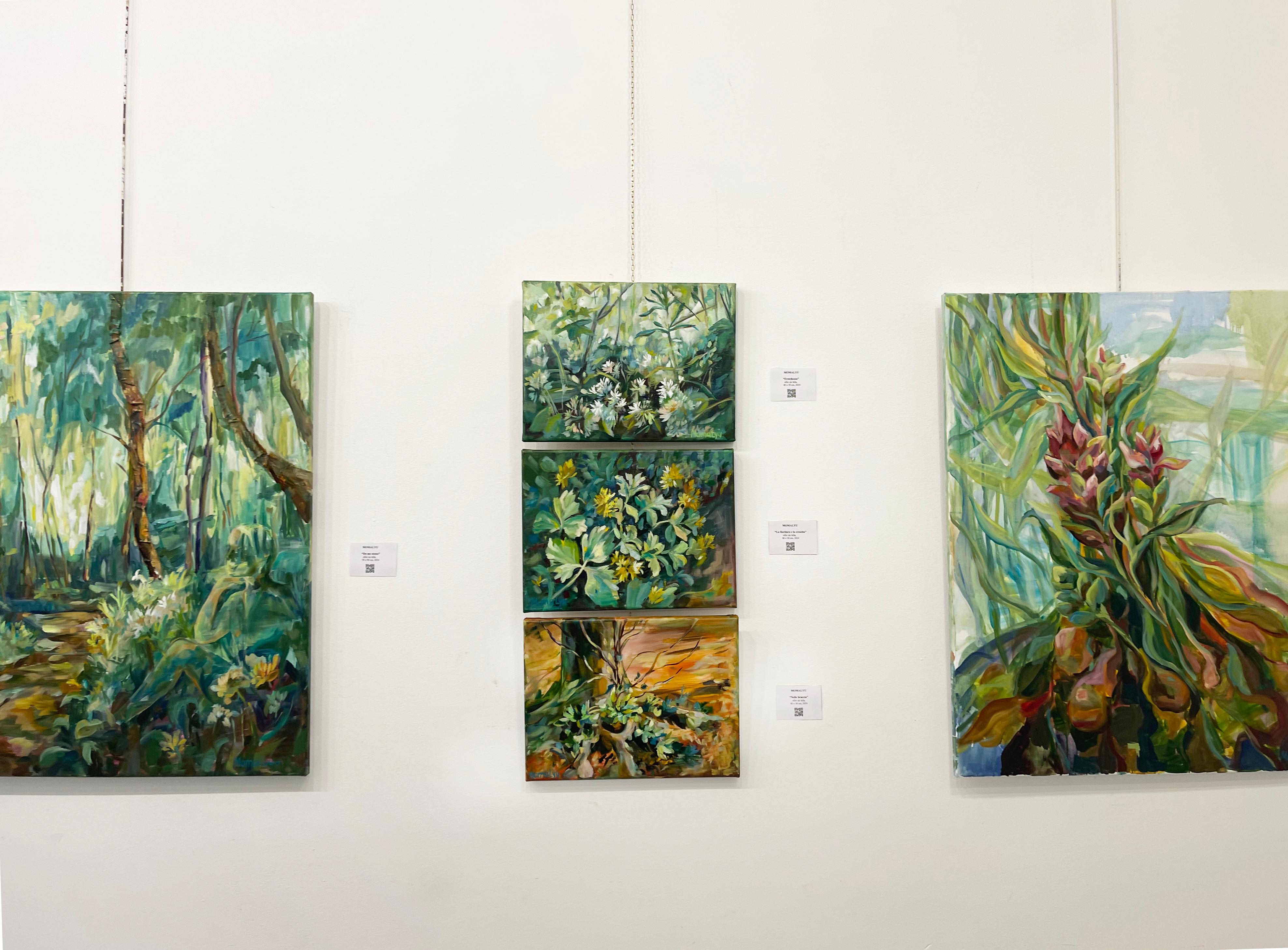  Foresta 
Il concetto della mia arte è quello di tornare all'equilibrio interiore attraverso la contemplazione della bellezza della natura, per trovare sostegno e armonia utilizzando le risorse naturali. Dopo tutto, la diversità di forme, colori e