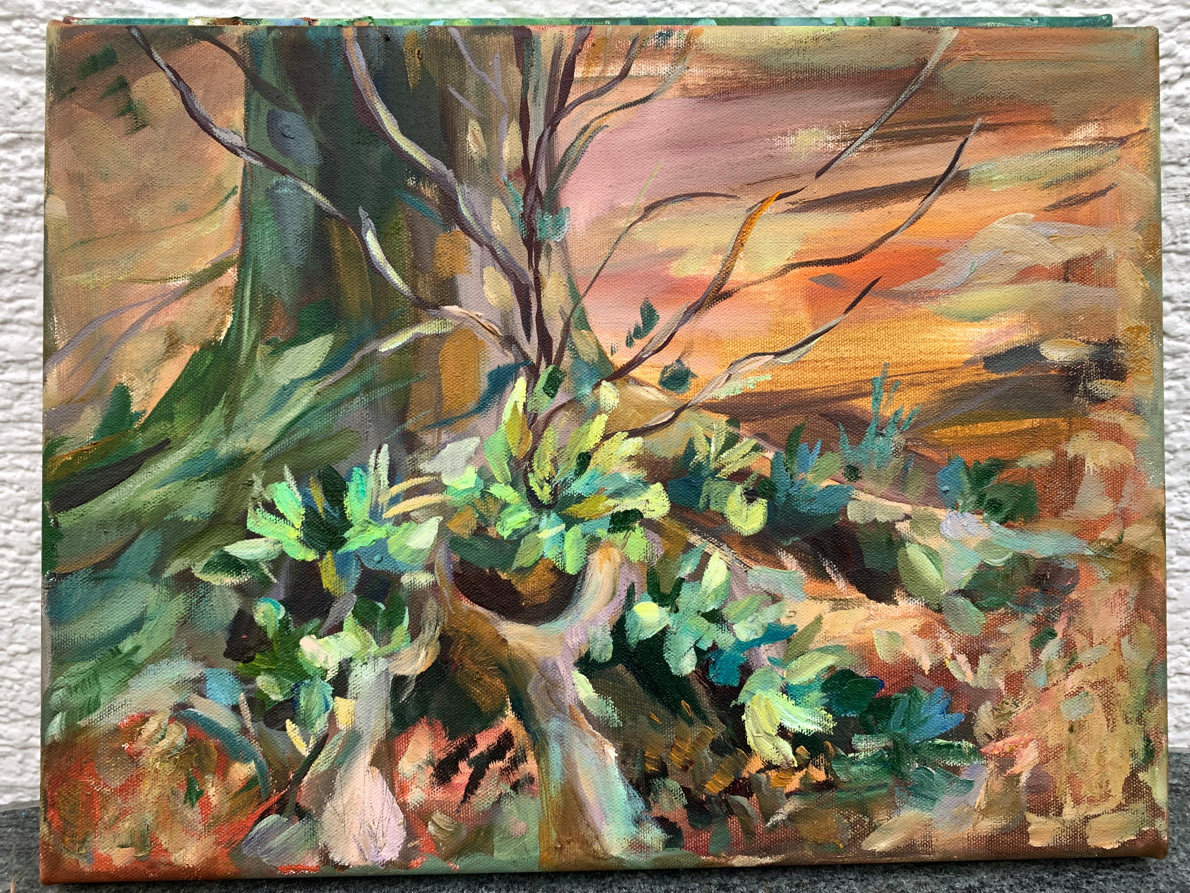 Nell'abbraccio . Pittura ad olio originale di Foresta in vendita 4