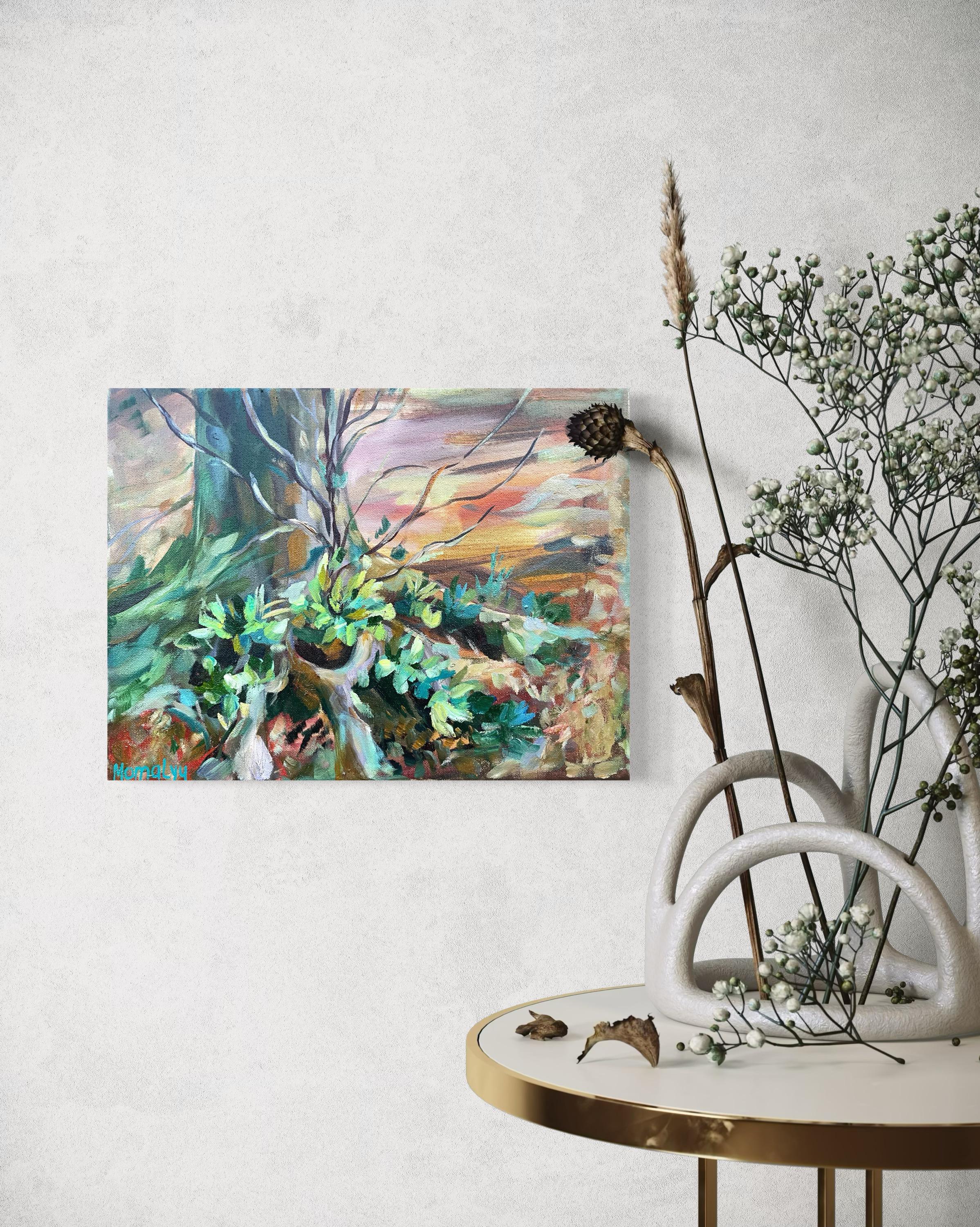 Nell'abbraccio . Pittura ad olio originale di Foresta in vendita 6