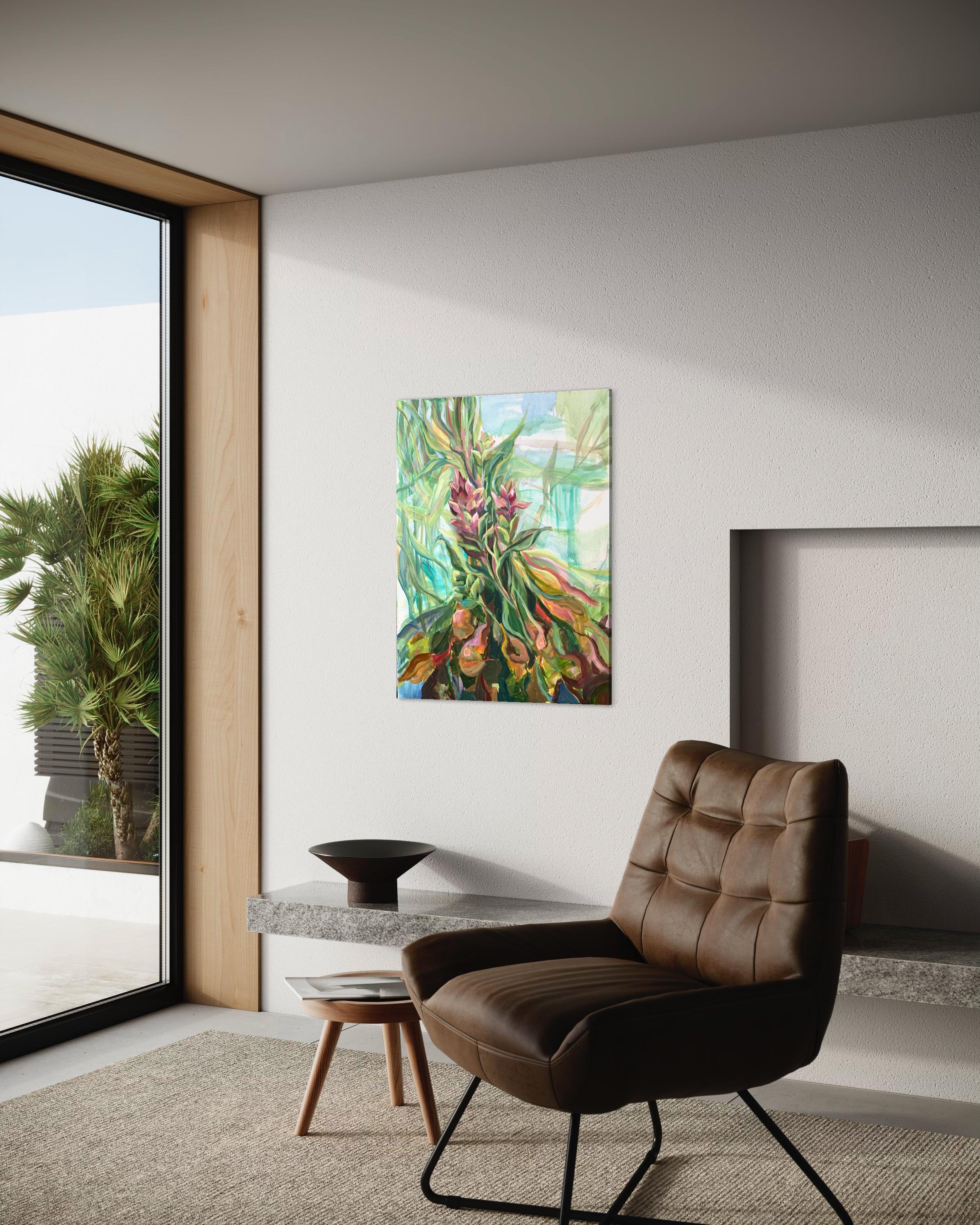 In der Energie von Ginger.  Foliage Original Ölgemälde auf Leinwand im Angebot 6