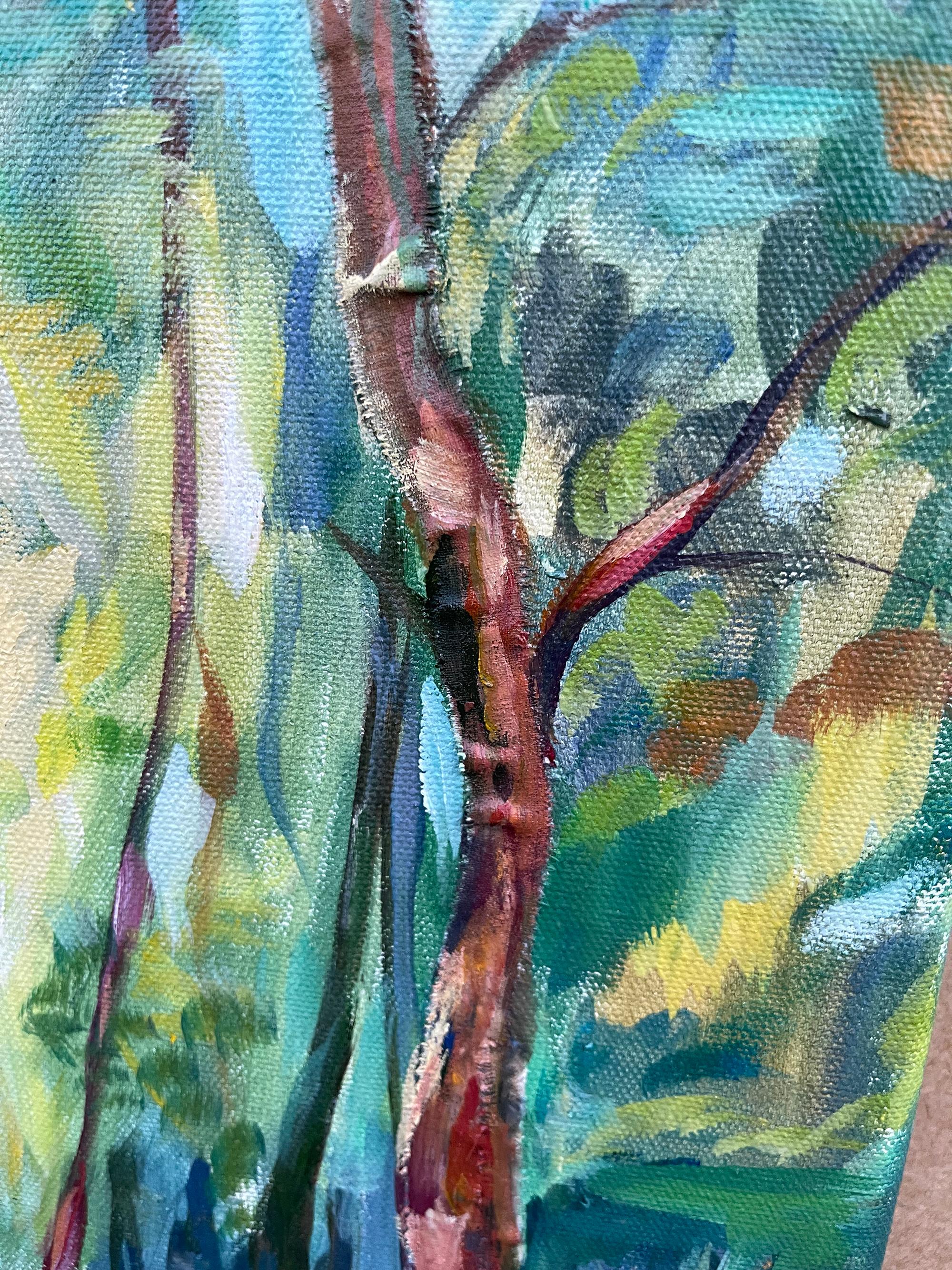 Nel silenzio della foresta. - Painting Impressionismo di Momalyu Liubov