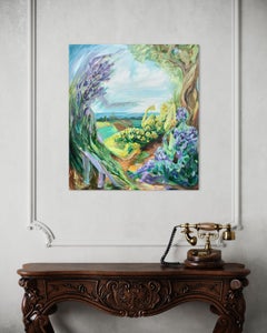 "Istrian Fairies»  woman embodied in Herbs. oil painting on canvas