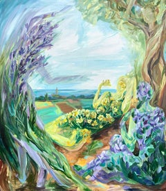 "Istrian Fairies»  woman embodied in Herbs. oil painting on canvas