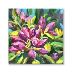 Joyful flowers. Small oil painting