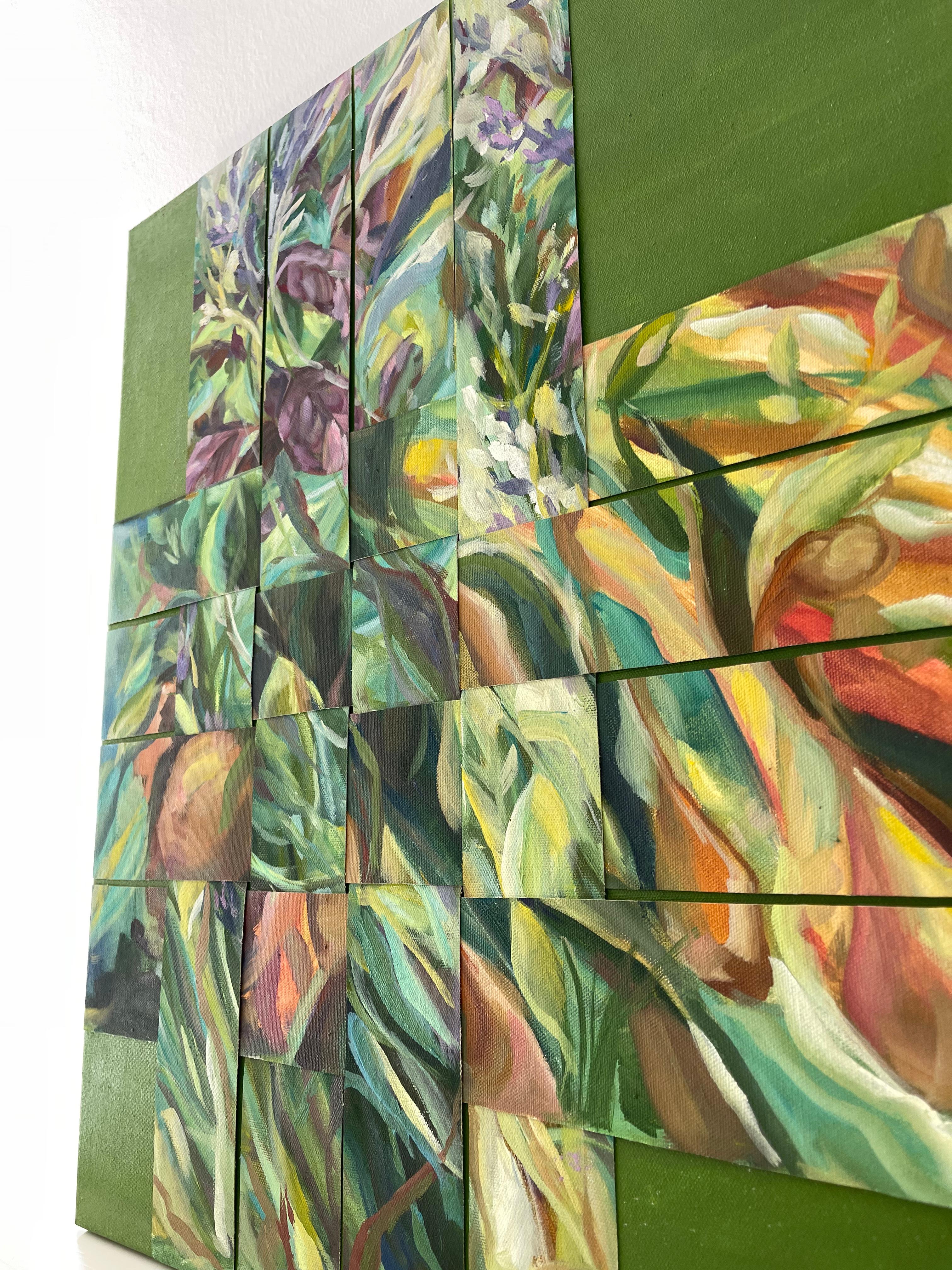 La maestria del percorso di vita. Pittura verde foliage in vendita 5