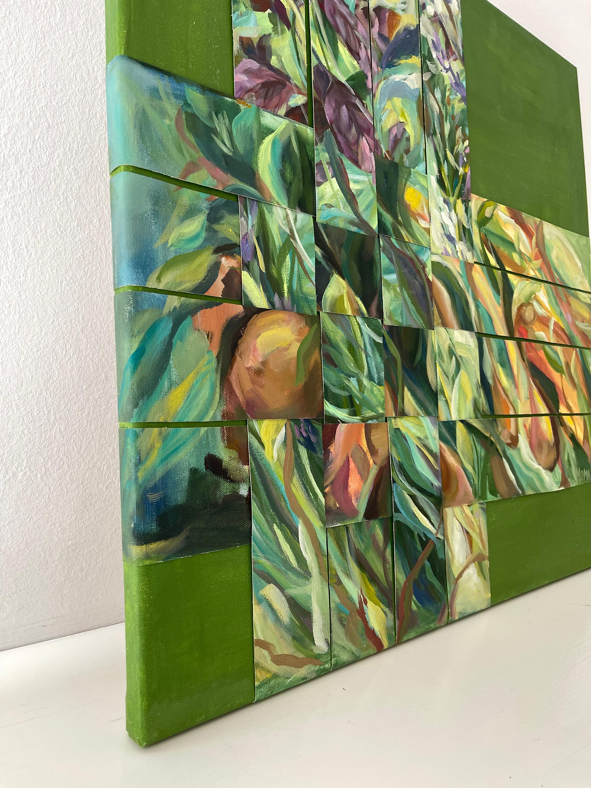 La maestria del percorso di vita. Pittura verde foliage in vendita 3