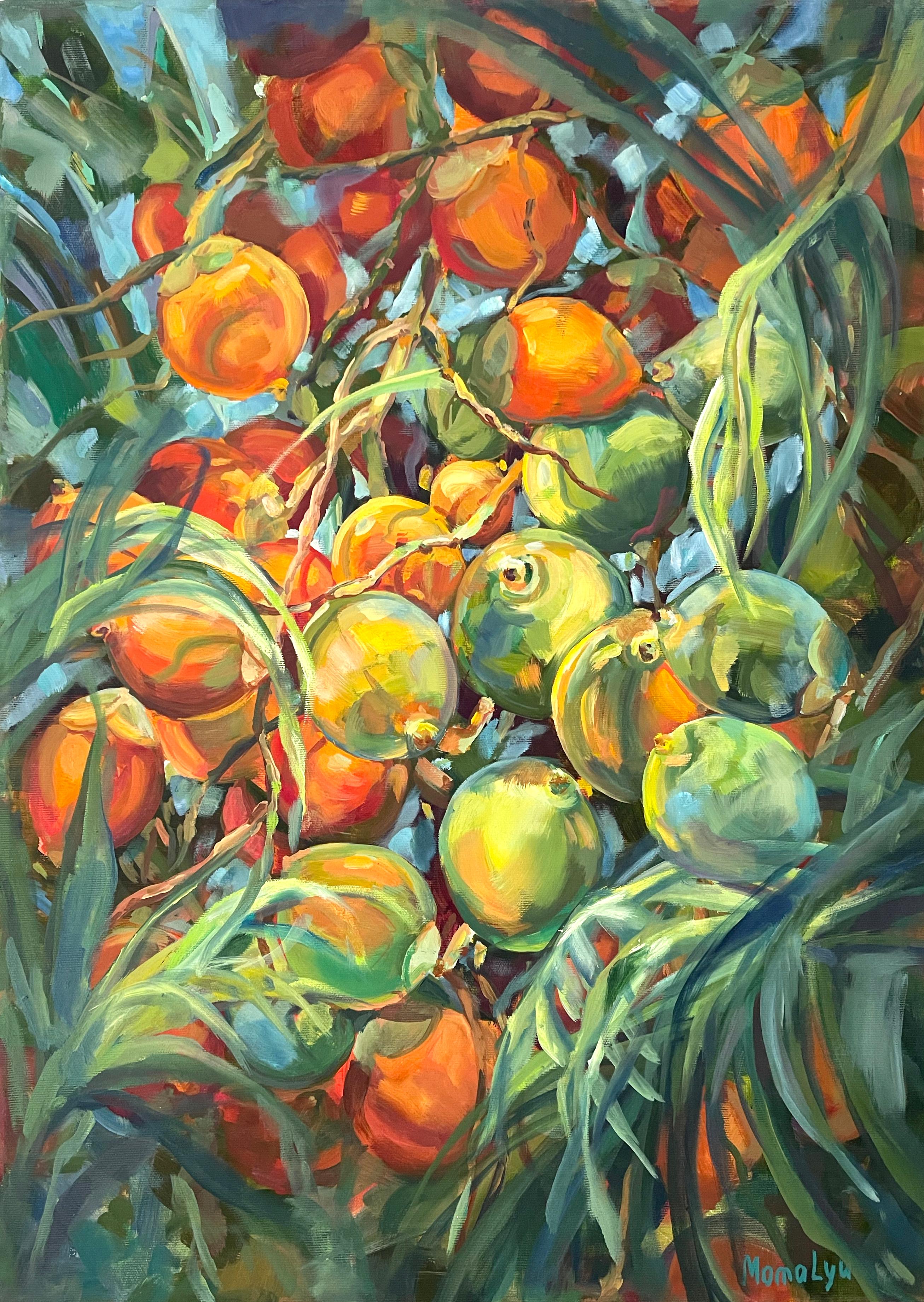 Momalyu Liubov Interior Painting – Pracht der Natur. Tropisches Ölgemälde
