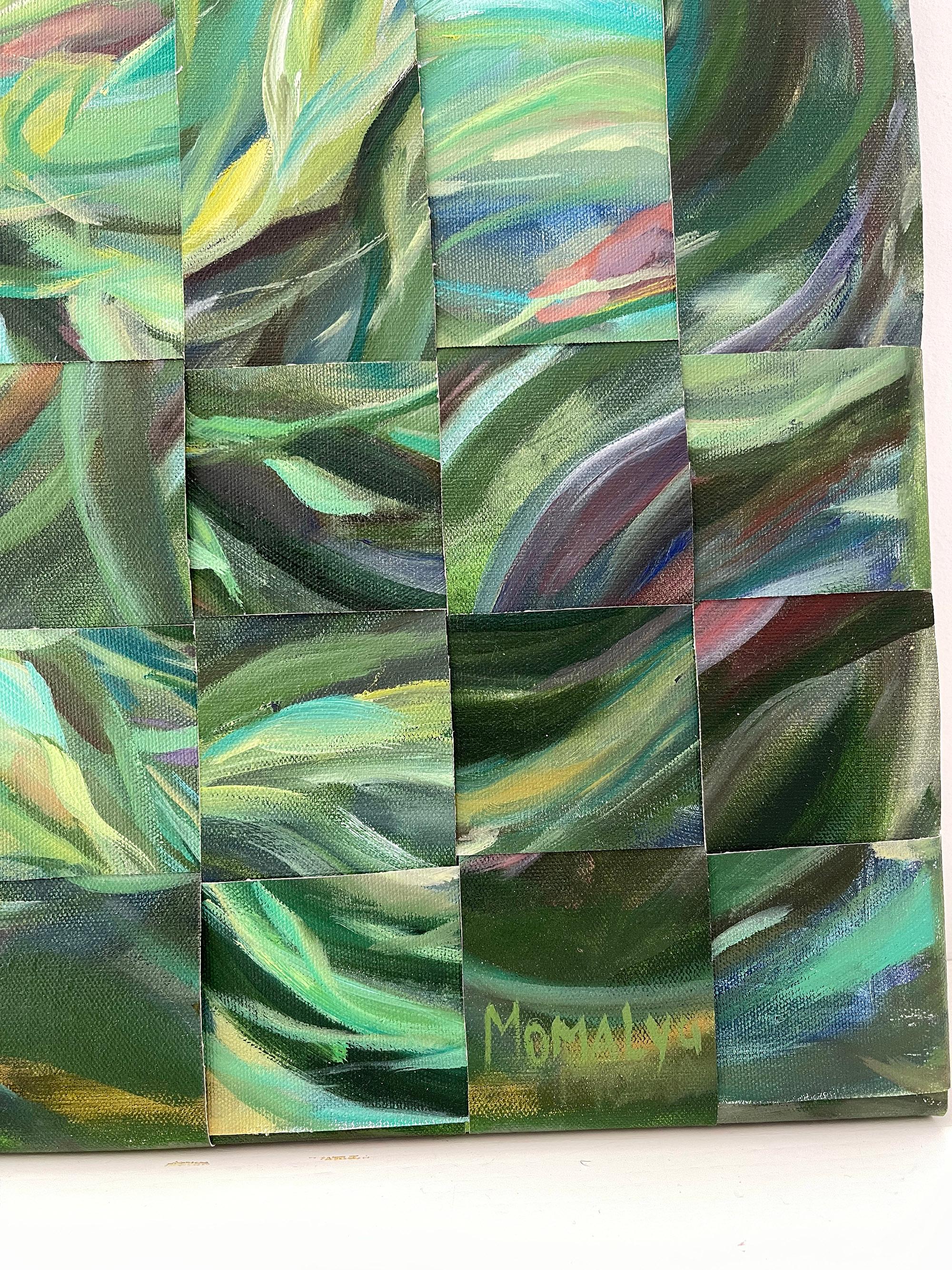 Il sentiero dei passi consapevoli. Pittura verde foliage in vendita 2