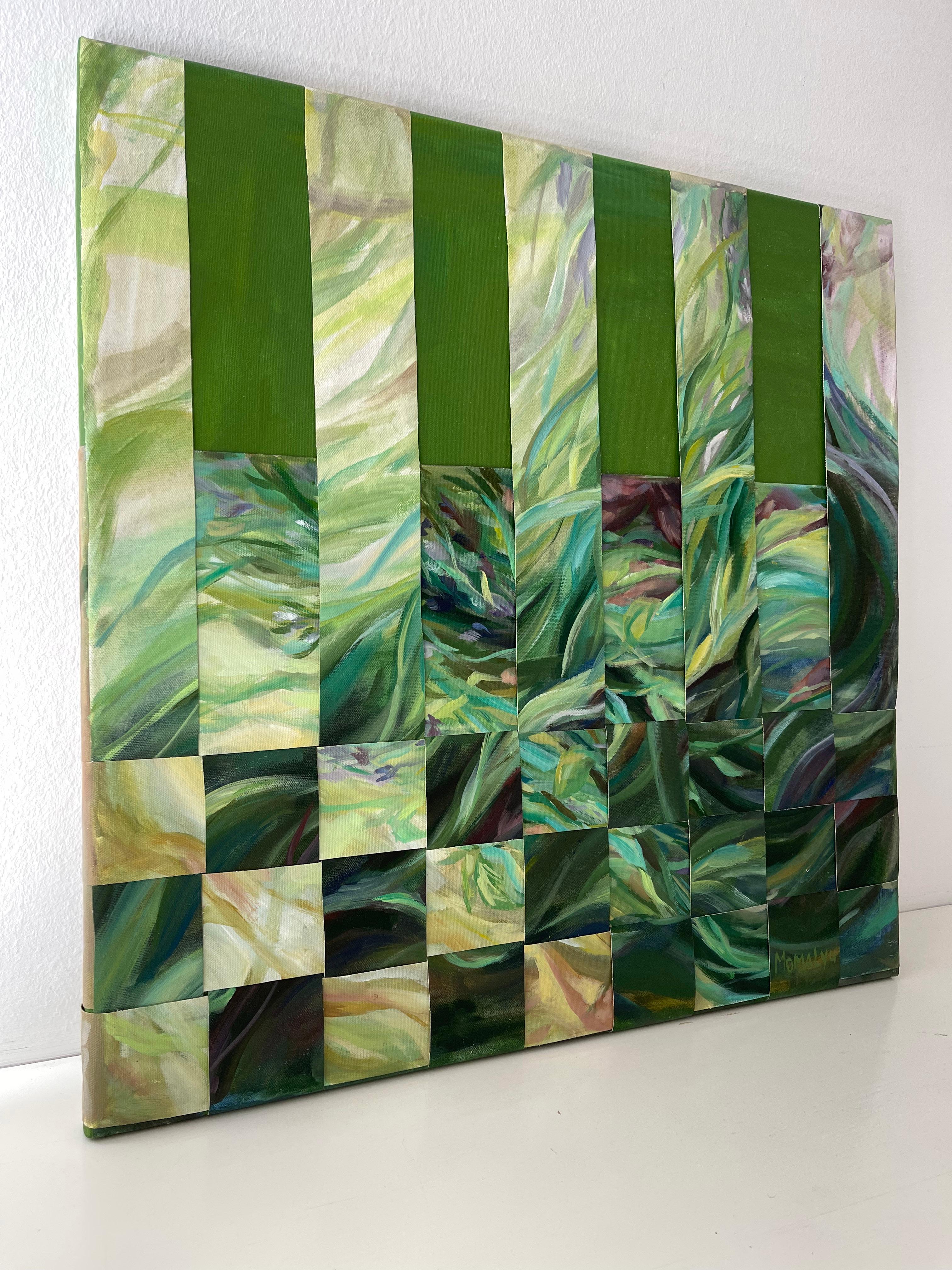 Il sentiero dei passi consapevoli. Pittura verde foliage in vendita 4