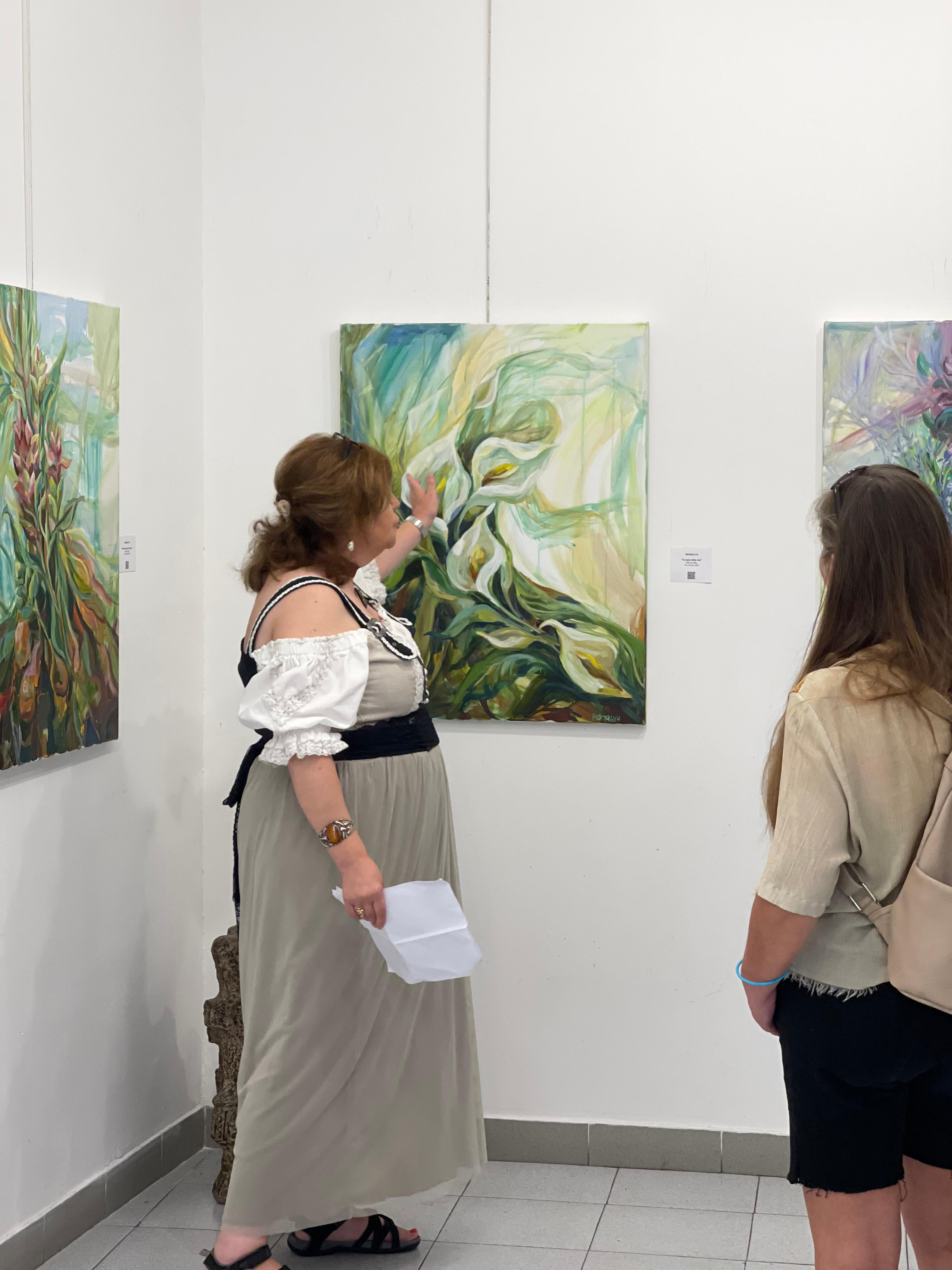 Pace della vita.  Fogliame Pittura ad olio originale su tela 10