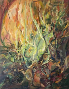 Ripening in Liminality, Original Oil Painting, 90x70 cm, Signed