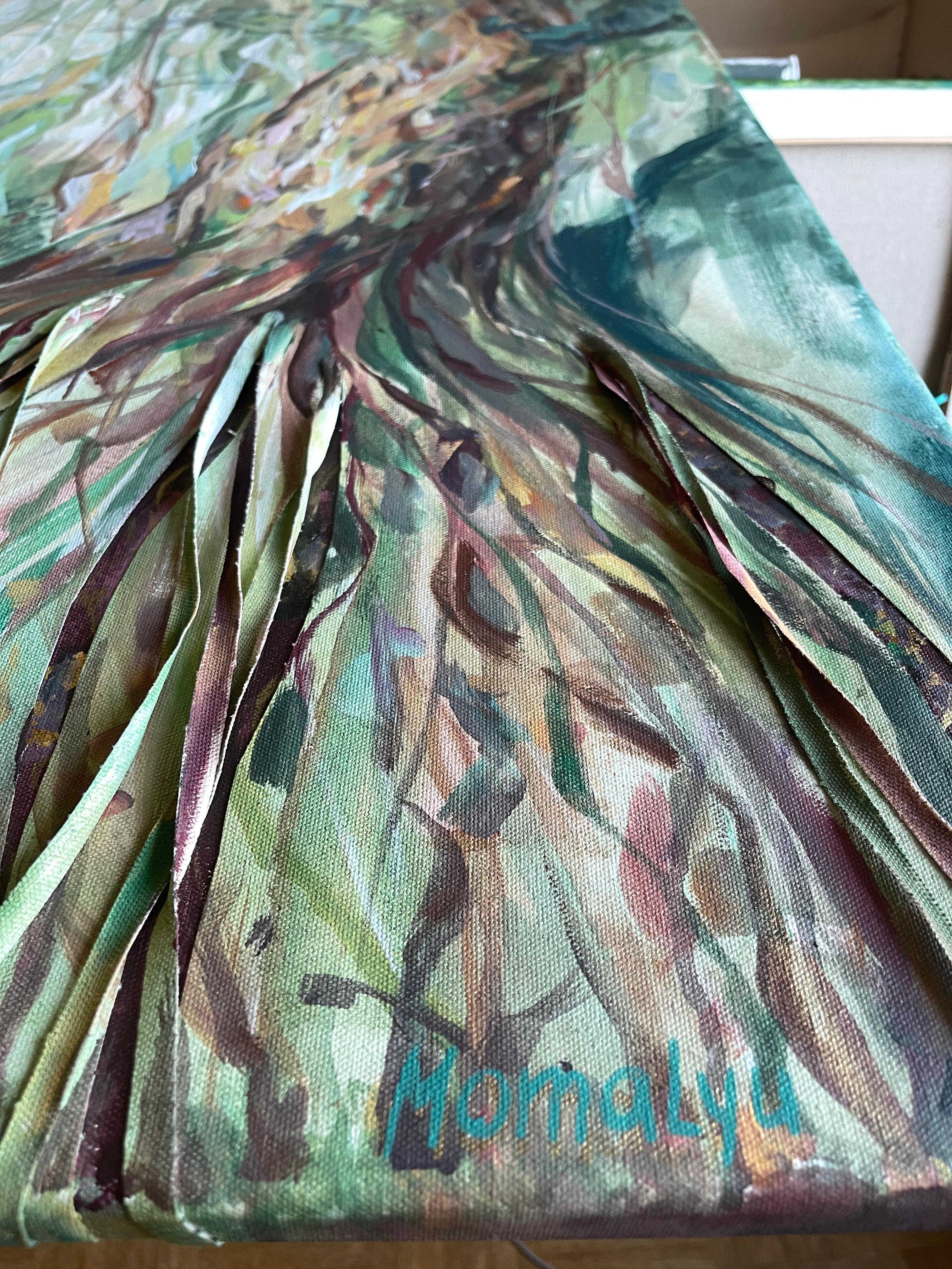 Las raíces son nuestro apoyo. Naturaleza abstracta original  pintura en venta 6