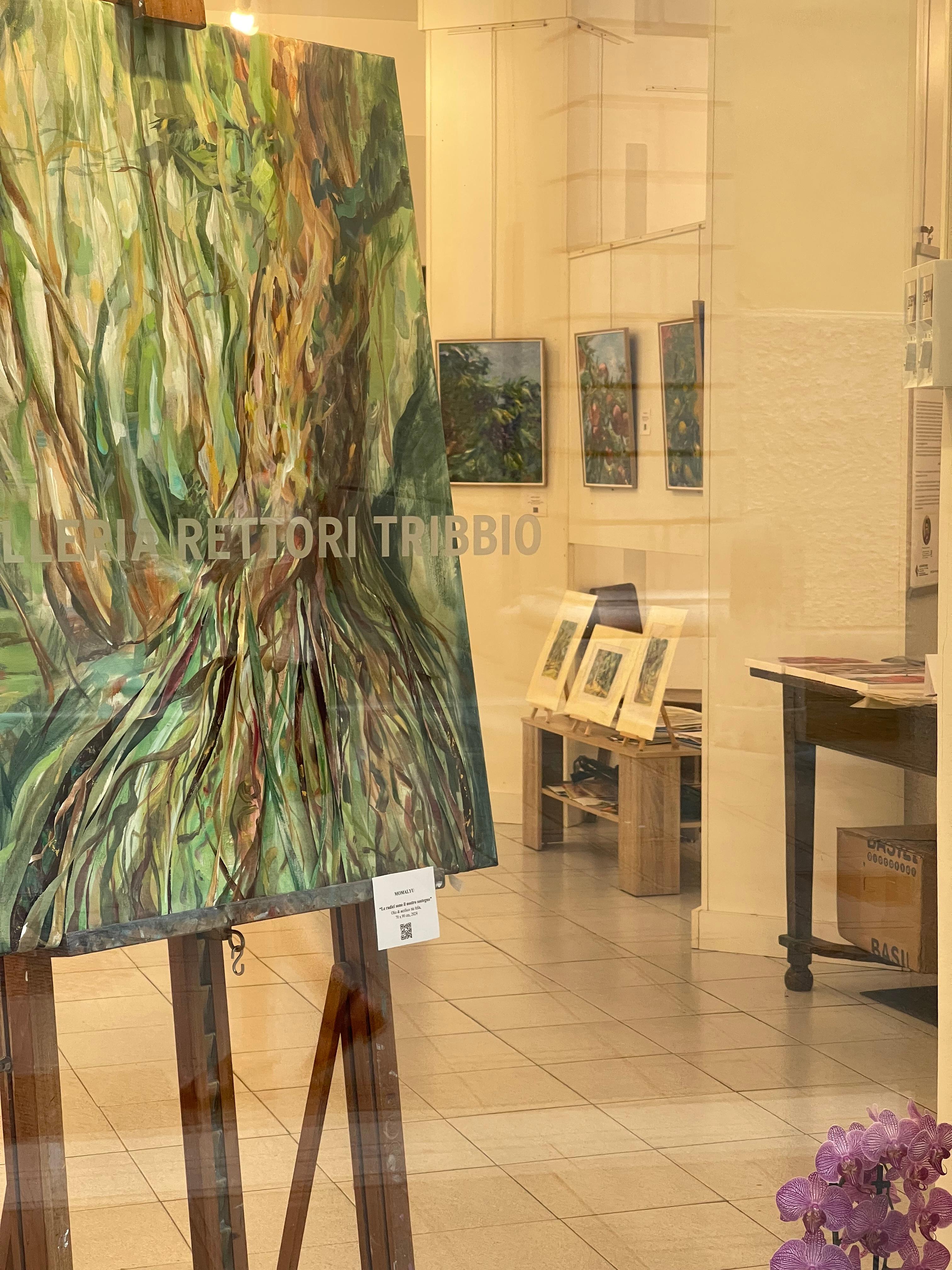 Las raíces son nuestro apoyo. Naturaleza abstracta original  pintura en venta 7