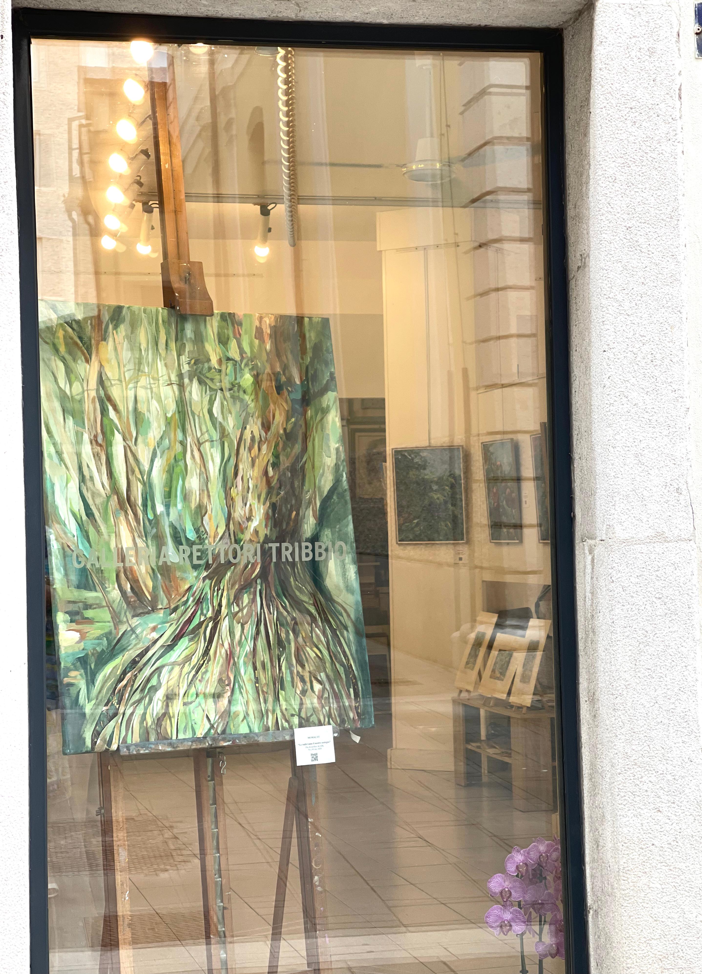 Las raíces son nuestro apoyo. Naturaleza abstracta original  pintura en venta 8