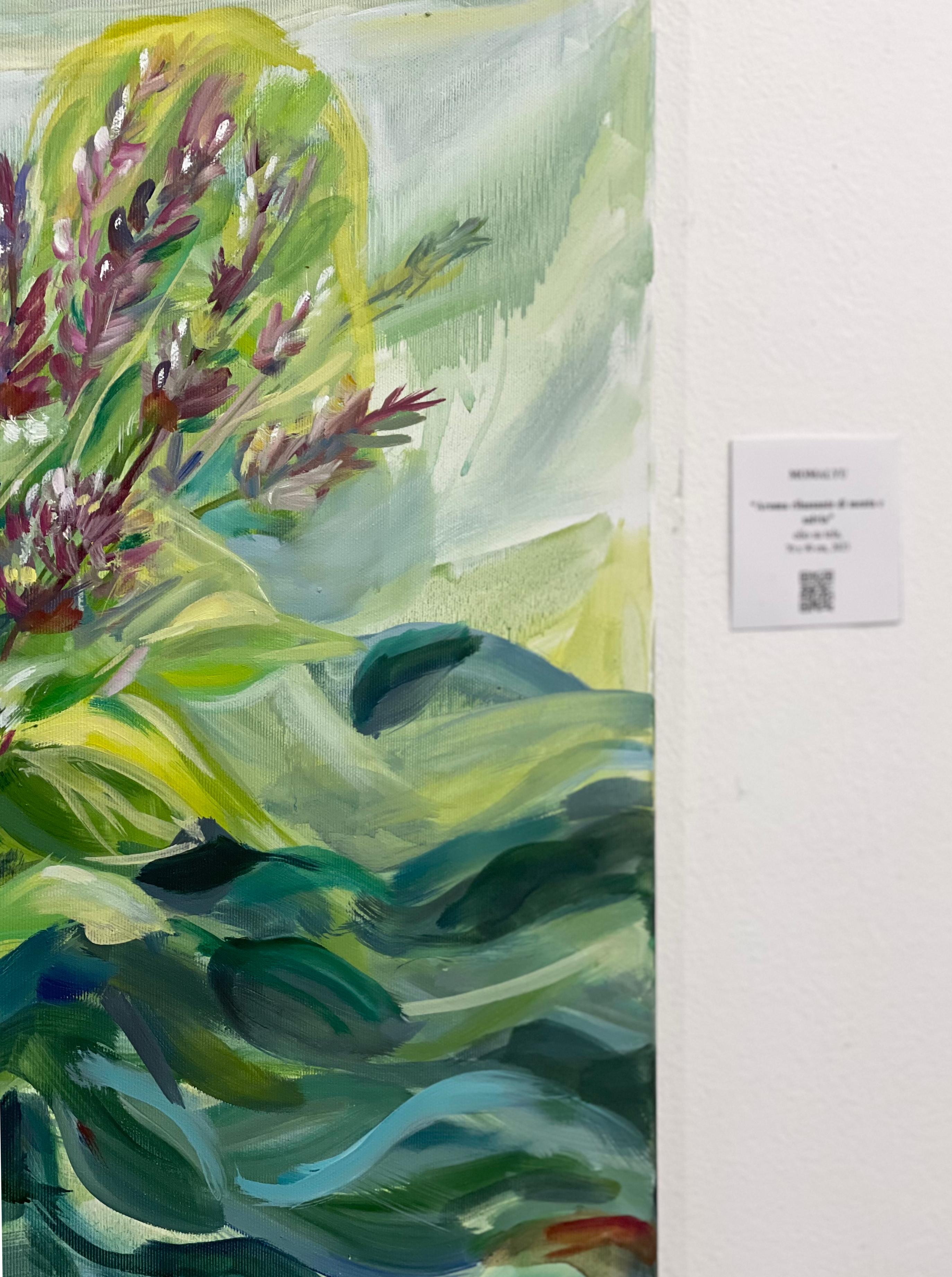 Beruhigendes Aroma von Minze und Sage. Herbal Original Ölgemälde auf Leinwand – Painting von Momalyu Liubov