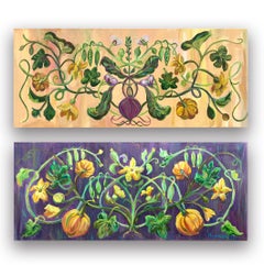 The grace of the interweaving of natural forms. Diptych