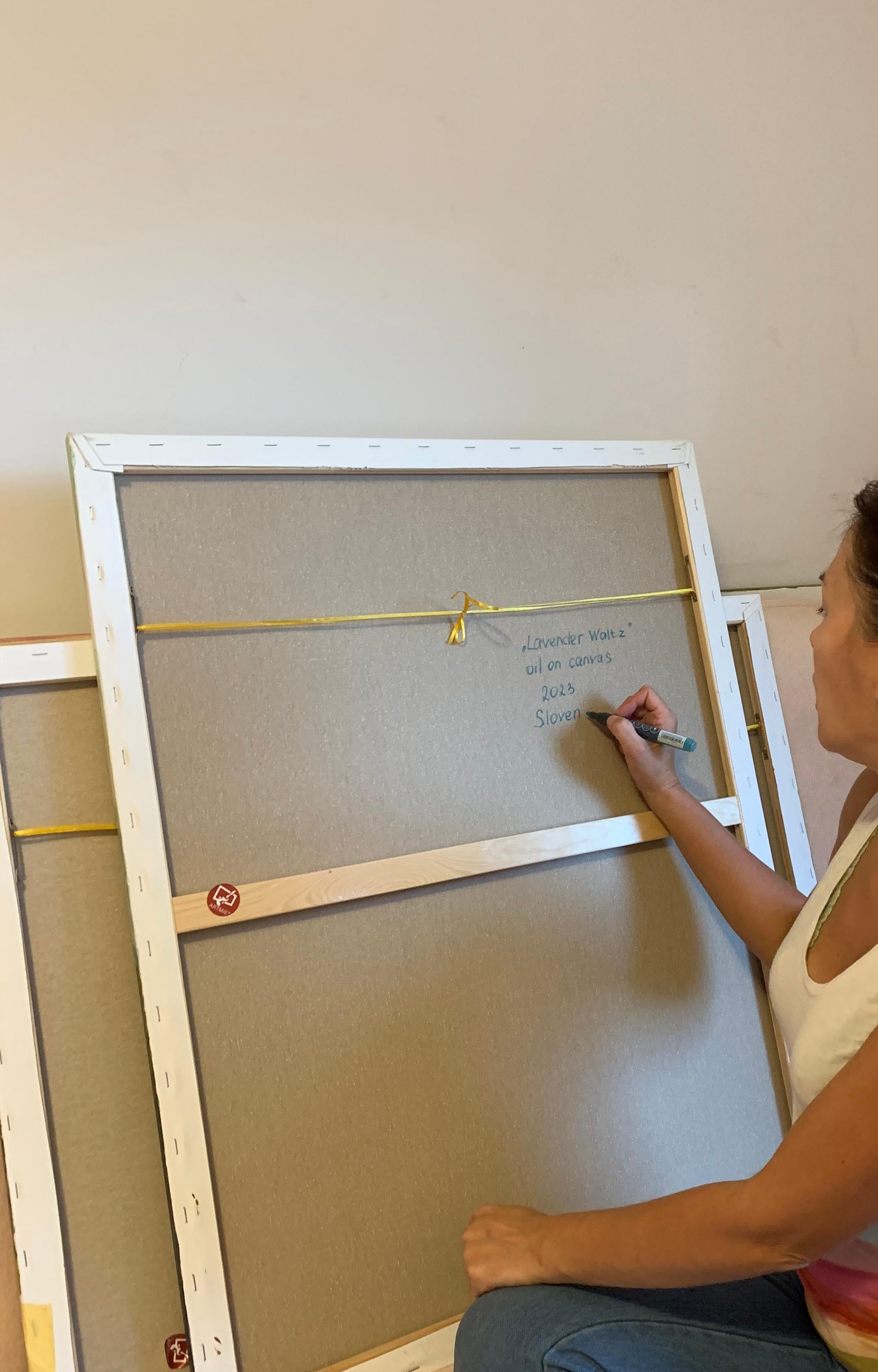 Die Magie von Jasminen.  Foliage Original Ölgemälde auf Leinwand im Angebot 1