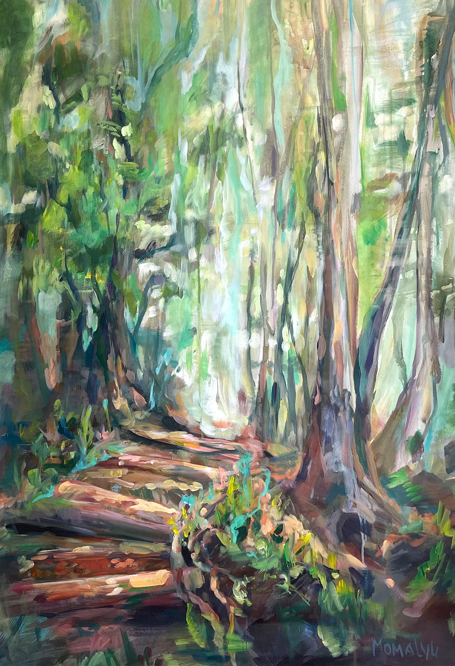 The  magic of the Forest. 150-90 cm. Large Original oil painting on canvas For Sale 4