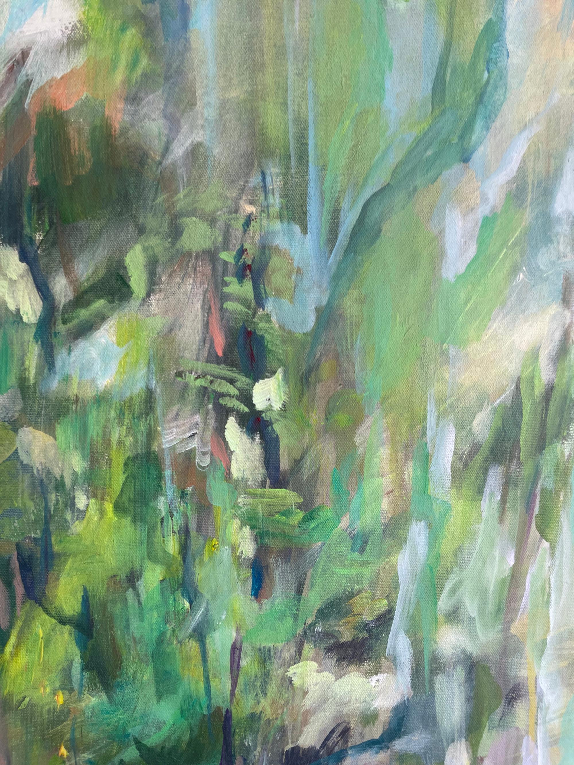 Spaziergänge in der Natur sind wie Meditation. Ich beobachte die Schönheit und fange sie mit Dankbarkeit ein. Dann male ich sie auf die Leinwand und zerlege sie Schritt für Schritt in Farben und Formen, die sich schließlich in Harmonie zusammenfügen