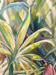 Impressionist Oil Painting 'The Touch of Green', 50x70 cm, Signed