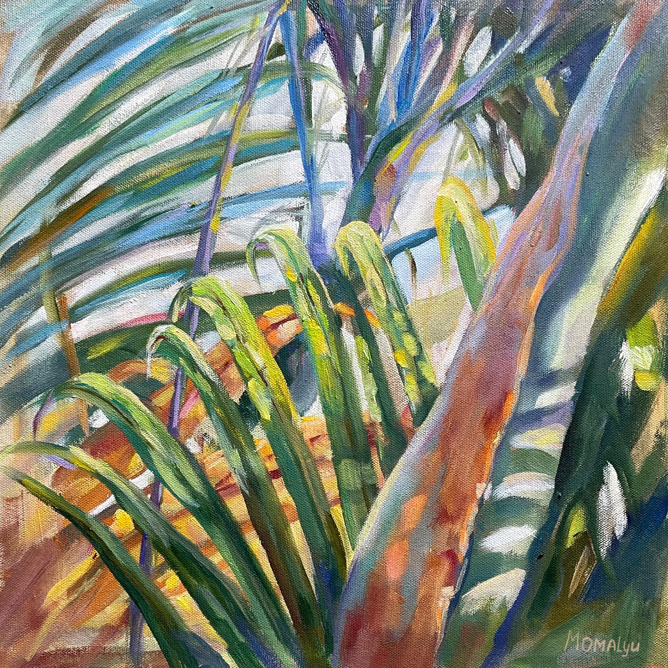 Momalyu Liubov Interior Painting - Tropical Greetings. Palm leaves