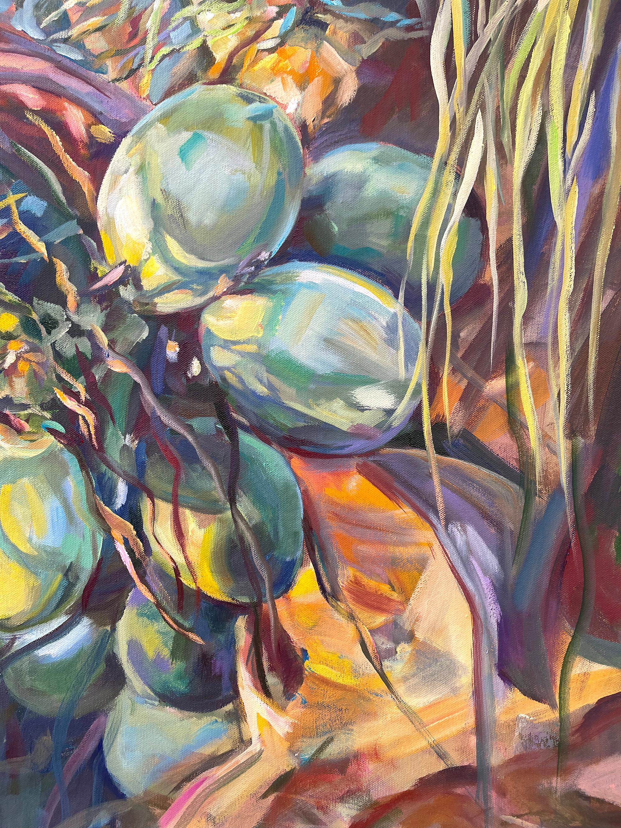 Tropical magic. Original oil painting on canvas in vendita 5