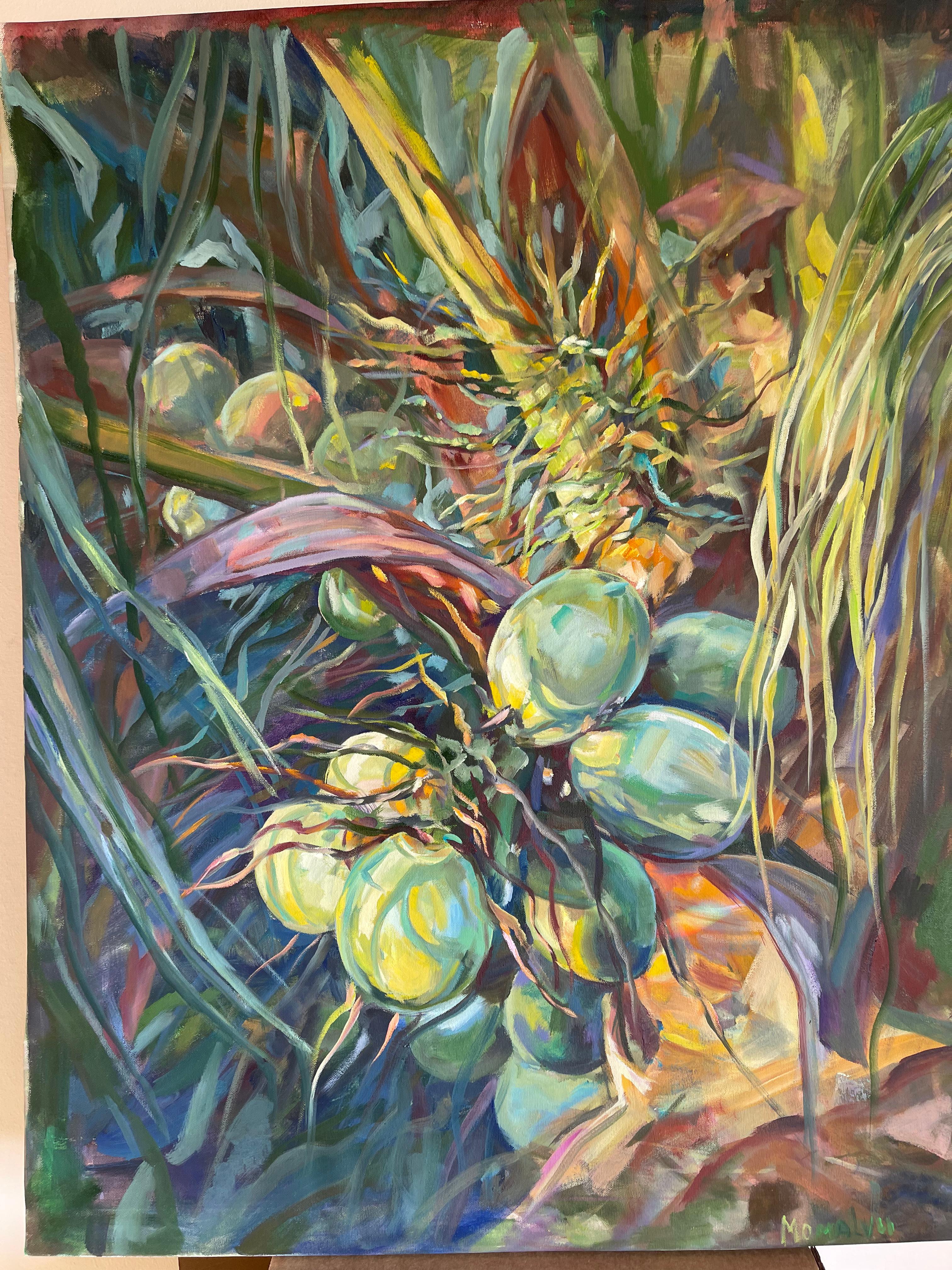 Tropical magic. Original oil painting on canvas in vendita 6