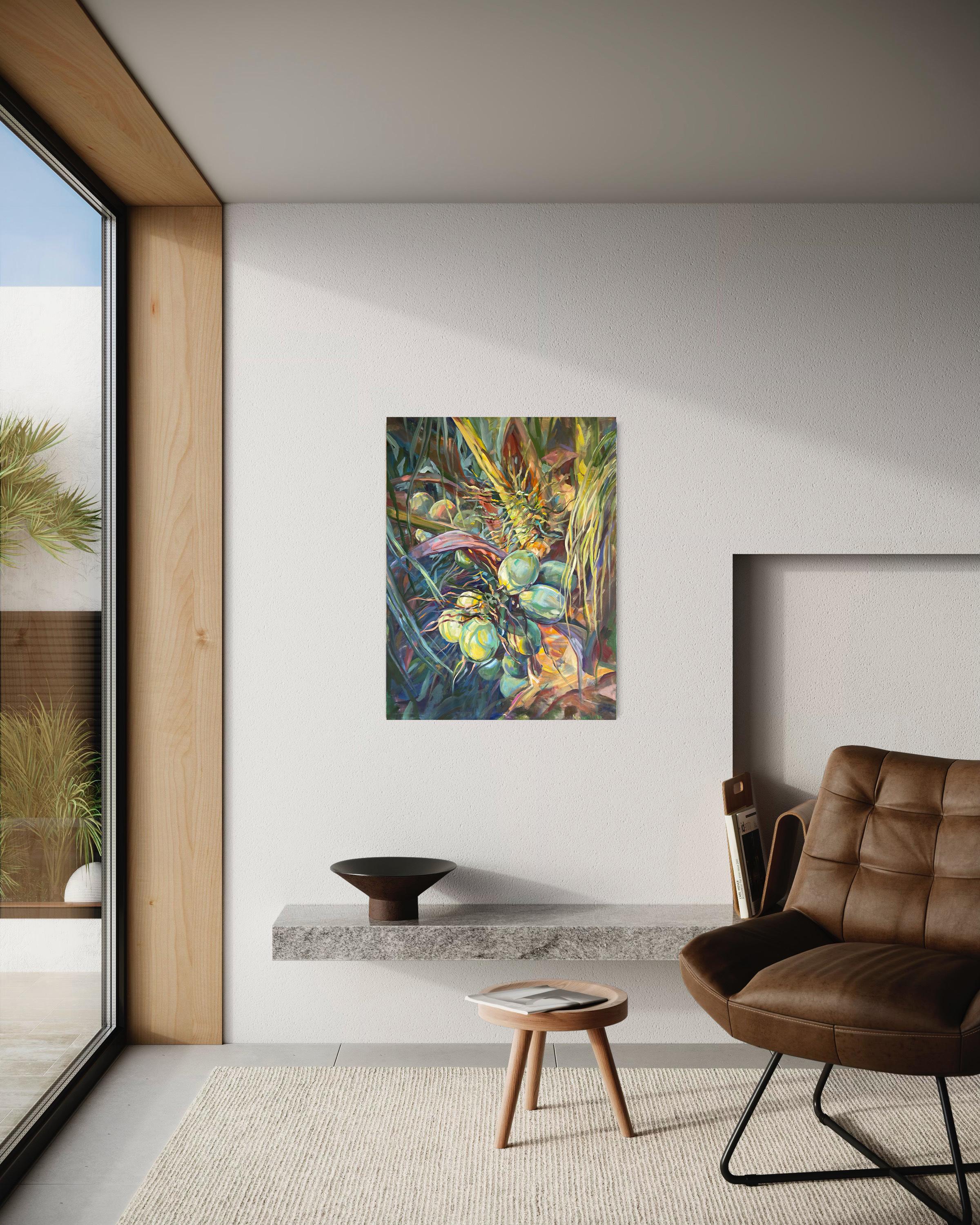 Tropical magic. Original oil painting on canvas - Painting di Momalyu Liubov