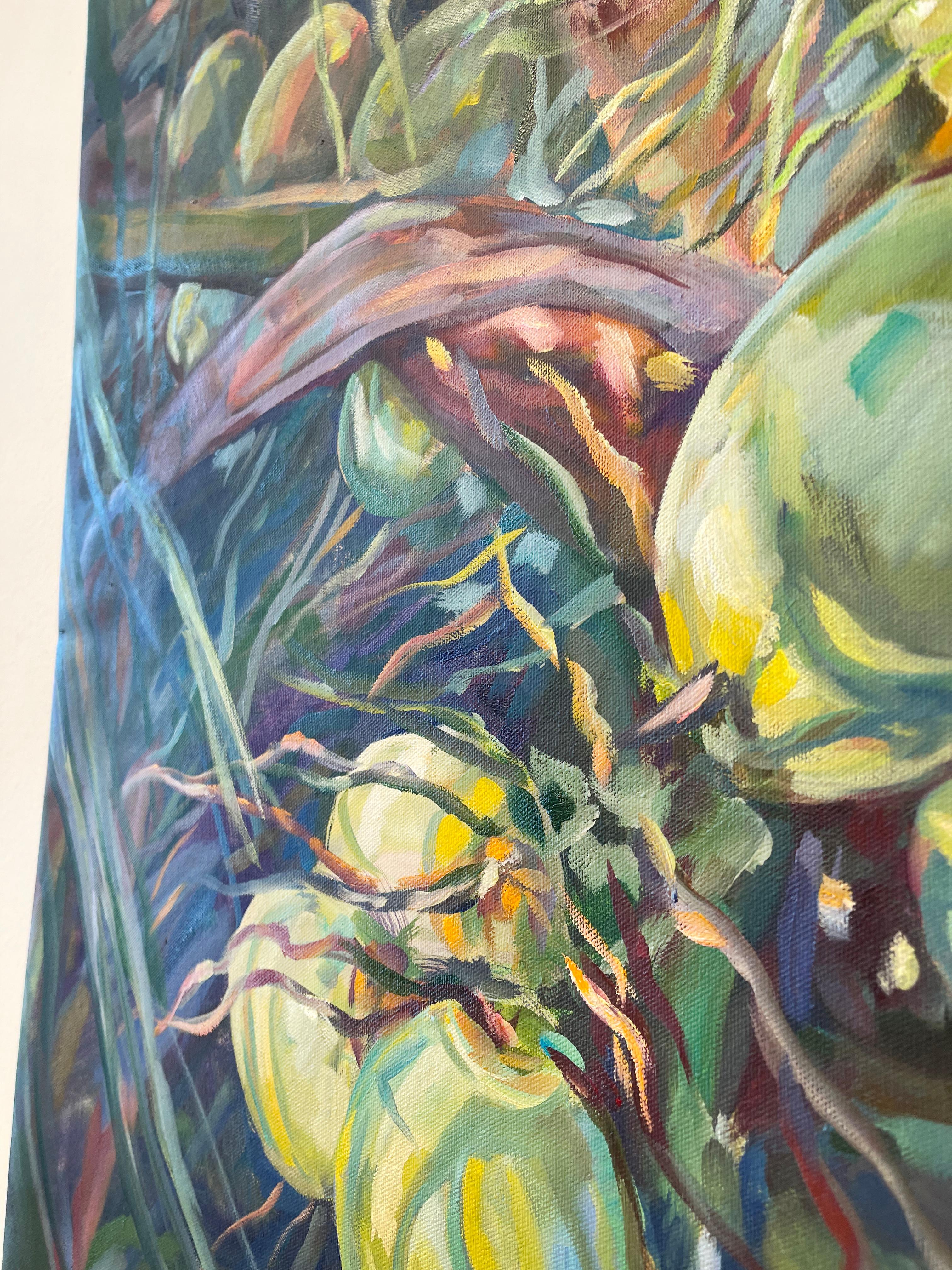 Tropical magic. Original oil painting on canvas - Landscape Painting Grigio di Momalyu Liubov