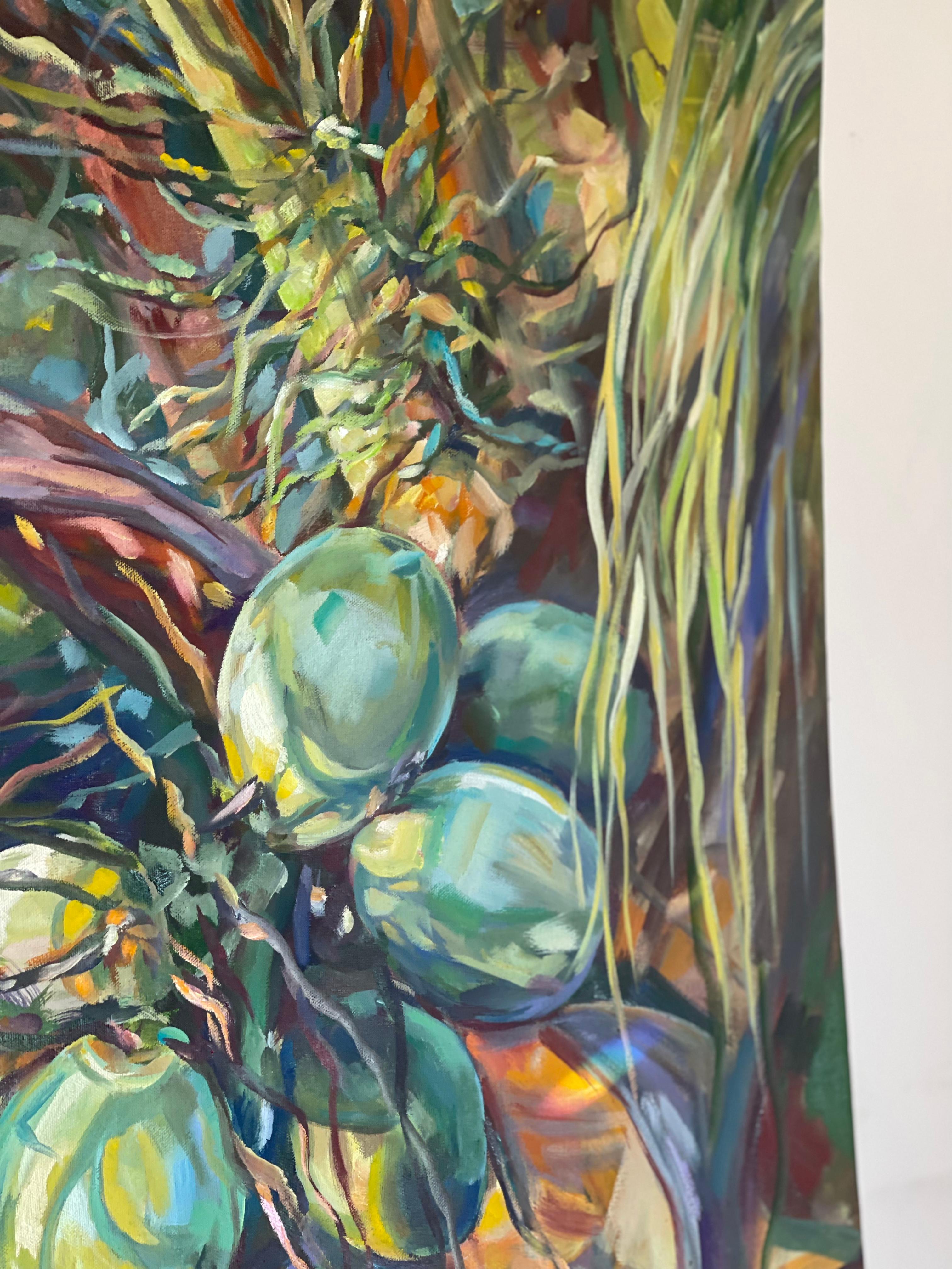 Tropical magic. Original oil painting on canvas in vendita 2
