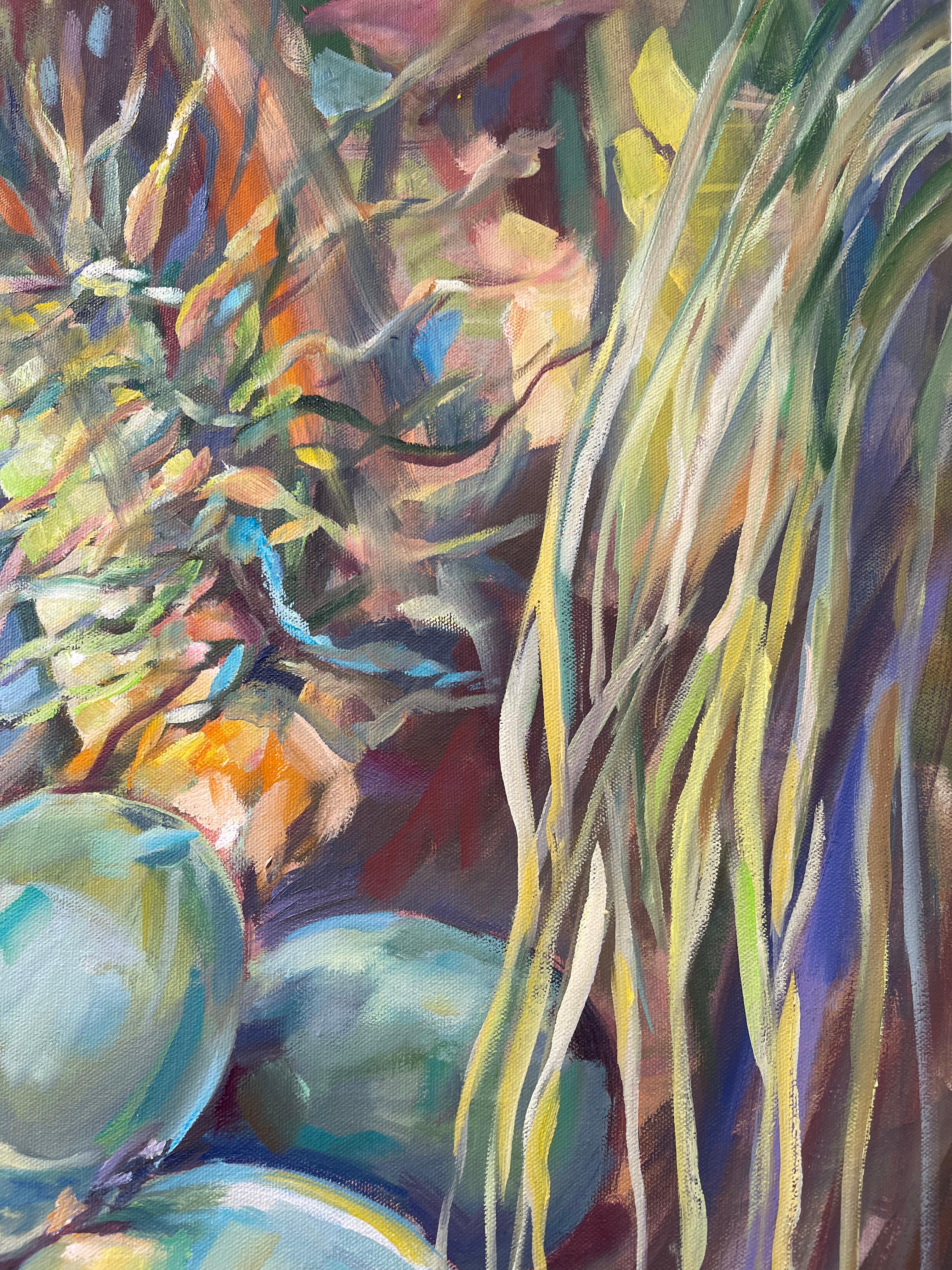 Tropical magic. Original oil painting on canvas in vendita 3