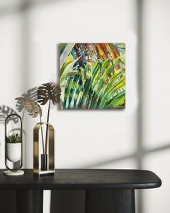 Tropical Symphony of Colors, Original Oil Painting on Canvas, 30x30