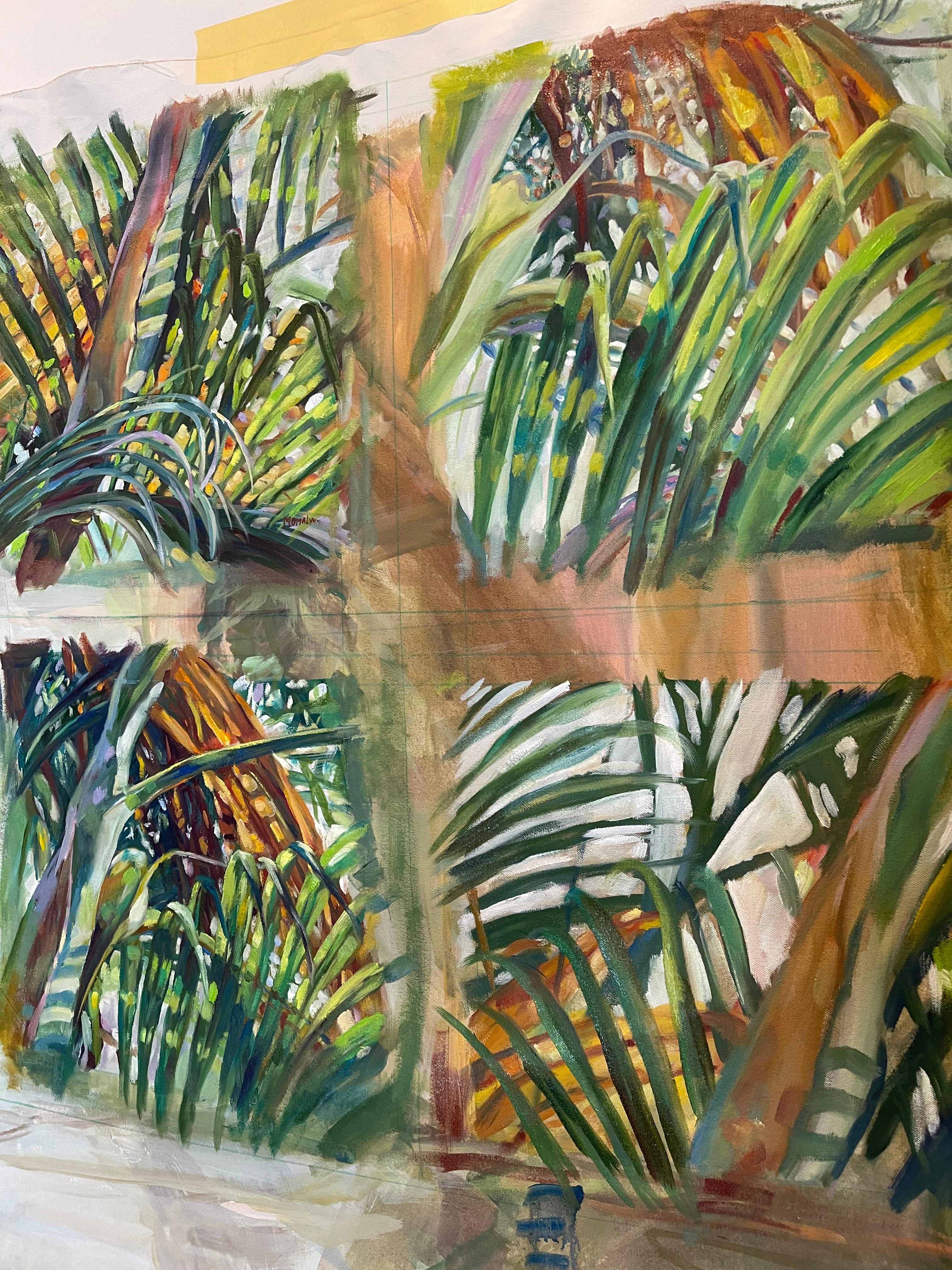 Original-Ölgemälde im Diptychon  auf Leinwand . 
Wie oft sind wir in diesem Moment, wirklich fasziniert von der Schönheit der Natur, verbunden mit uns selbst? 
Erfüllt von der thailändischen Natur, drückte ich meine ganze Bewunderung für sie auf