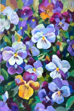 Viola. Fiori di primavera. 3 del trittico