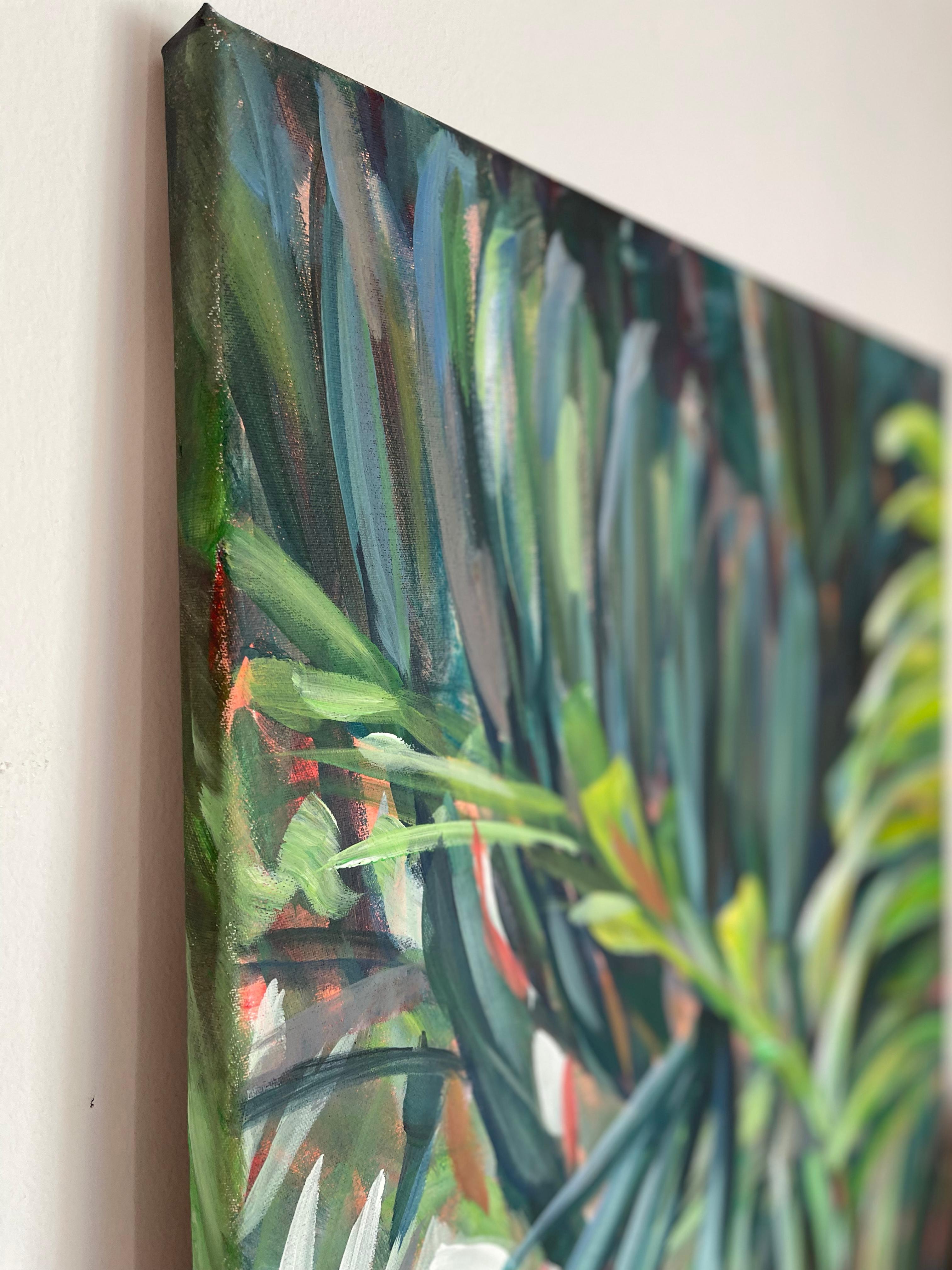 The diversity of shapes and shades of green reveals to me the greatness of nature. With every brushstroke, I feel deep admiration and seek to express it on canvas,  capturing a MOMENT, a memory, or perhaps a gentle reminder that anything is
