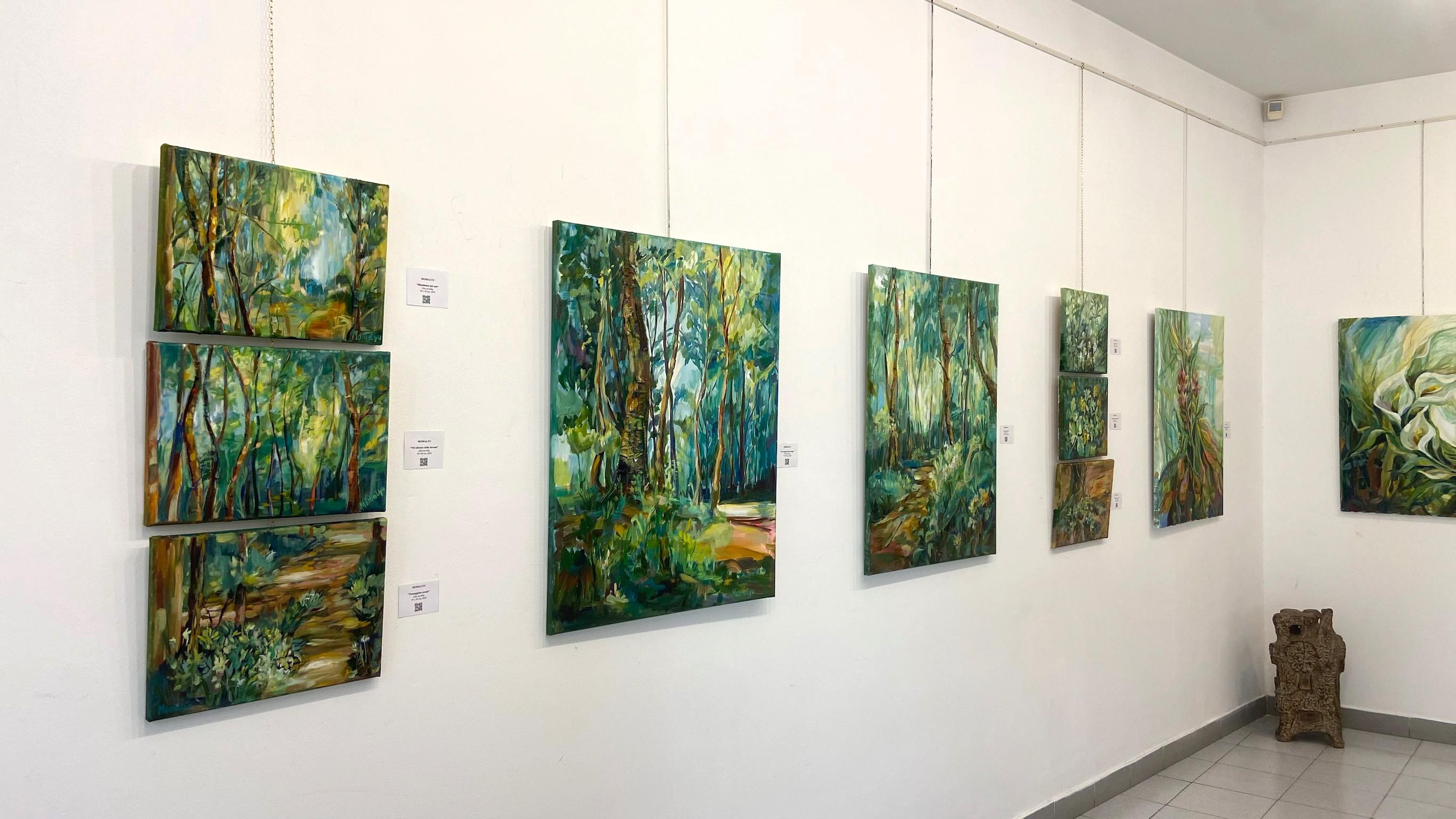 La sagesse des âges. Forêt abstraite originale  peinture en vente 8