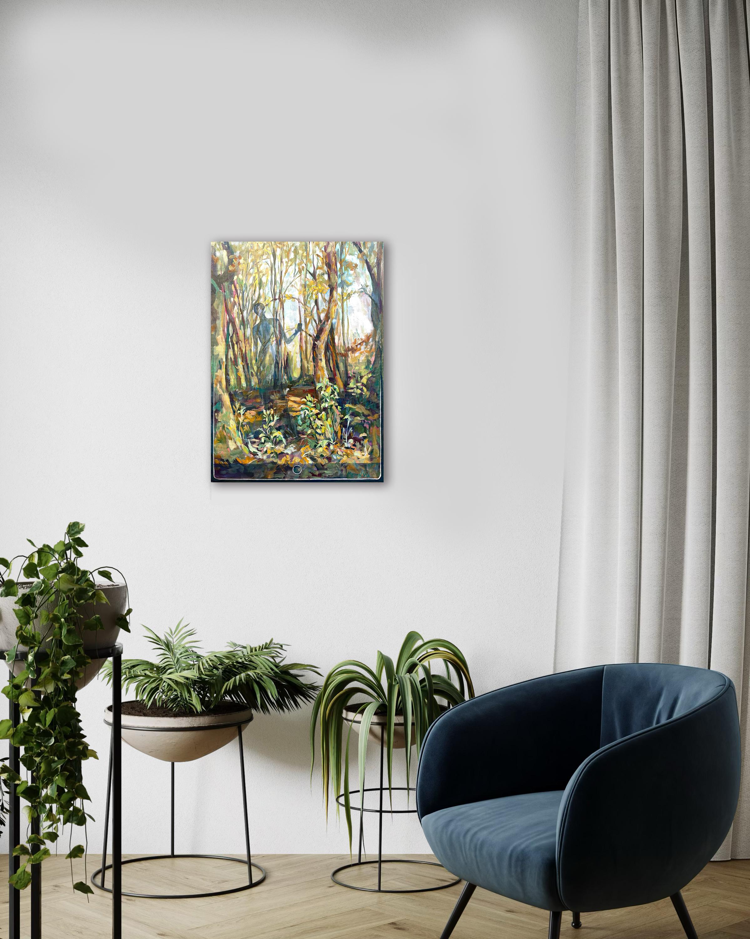 Wise woods. Original  Wald  Malerei im Angebot 6