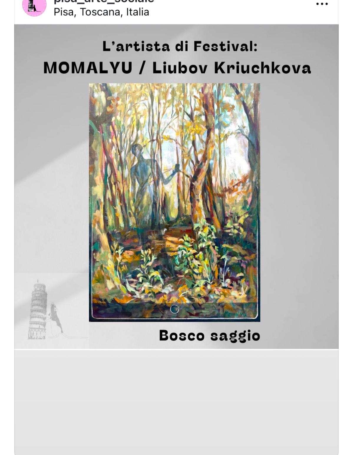 Wise woods. Original  Wald  Malerei im Angebot 7