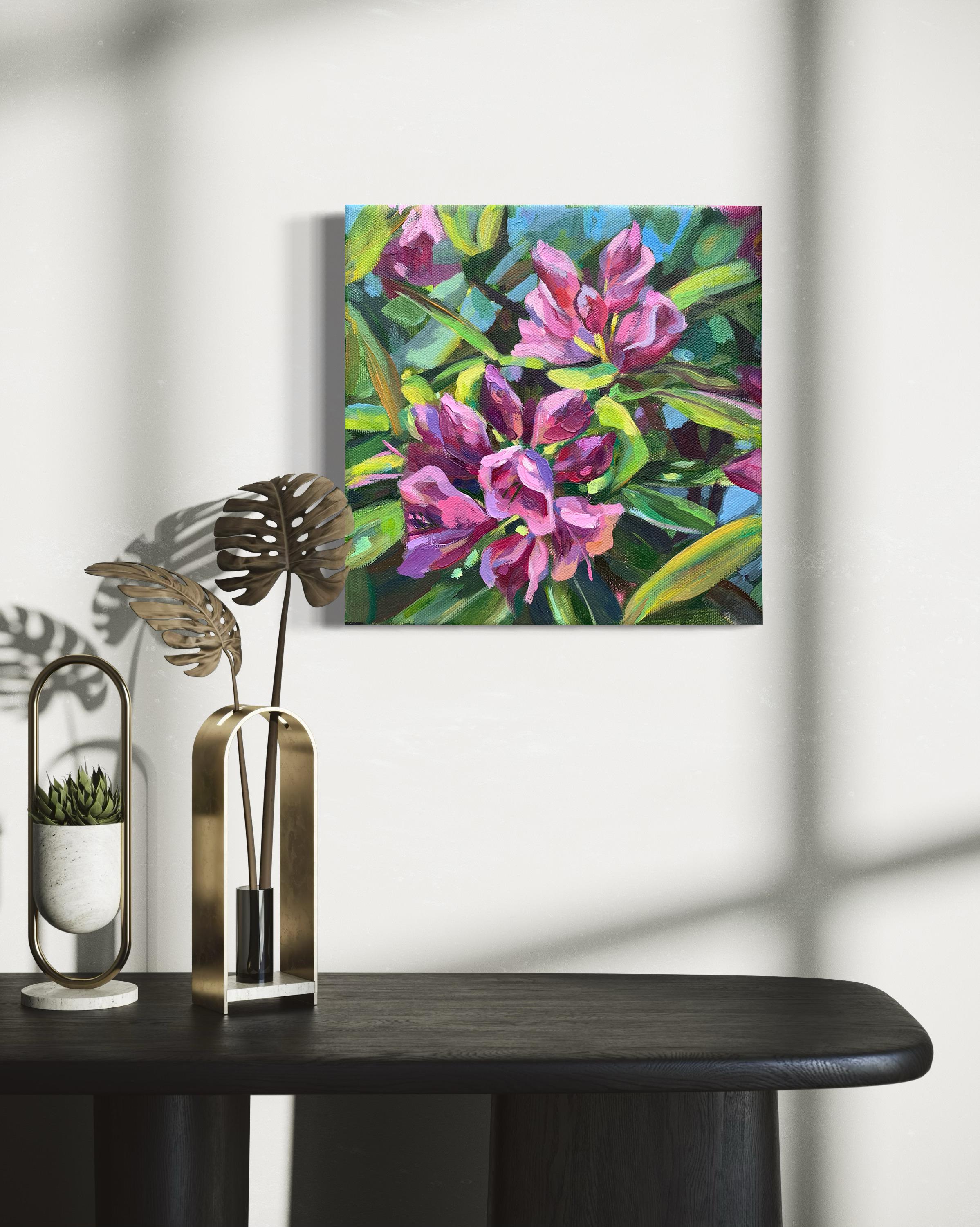 Joyful flowers. Giclée Print on Canvas For Sale 1