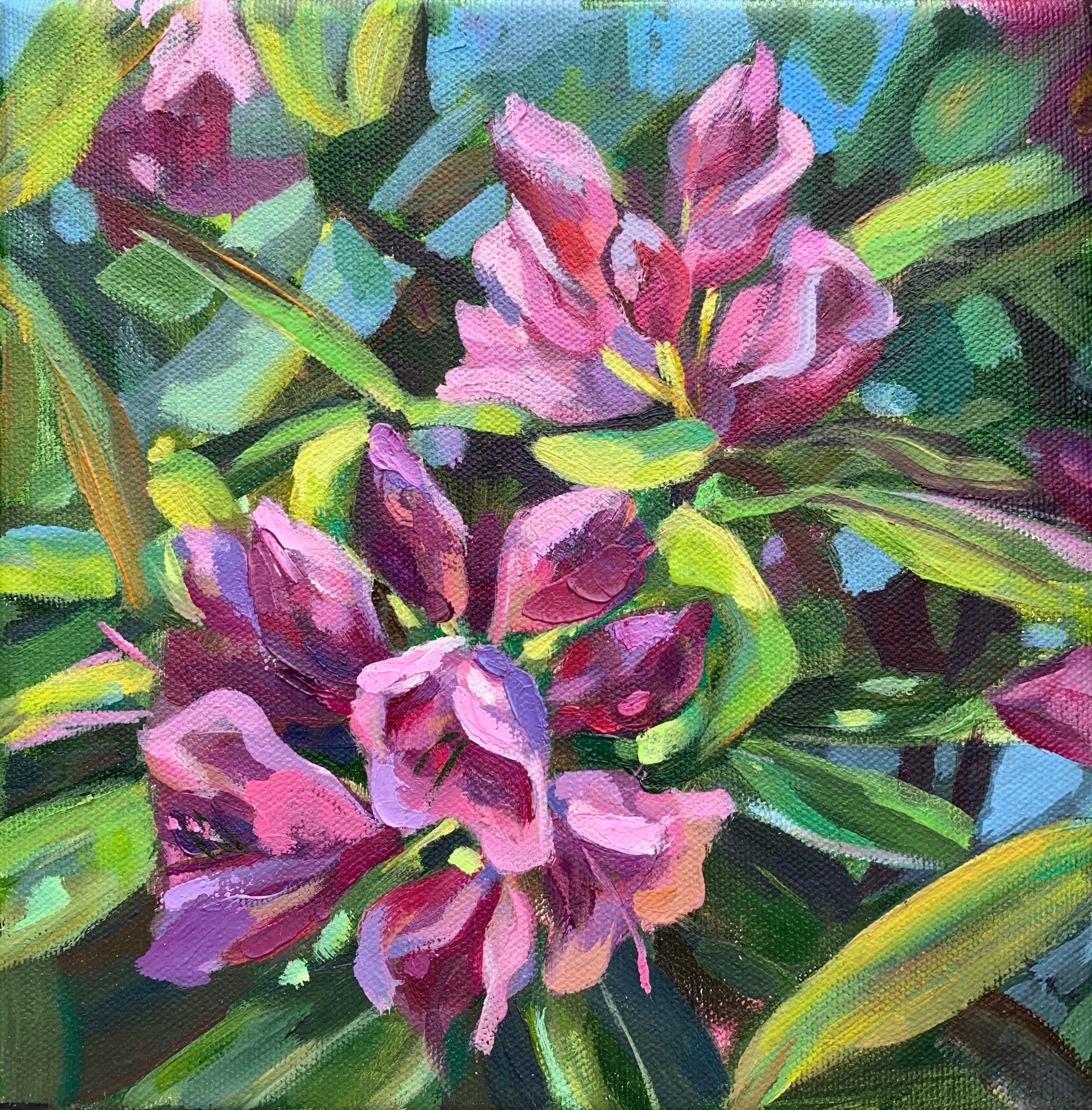 Joyful flowers. Giclée Print on Canvas For Sale 3